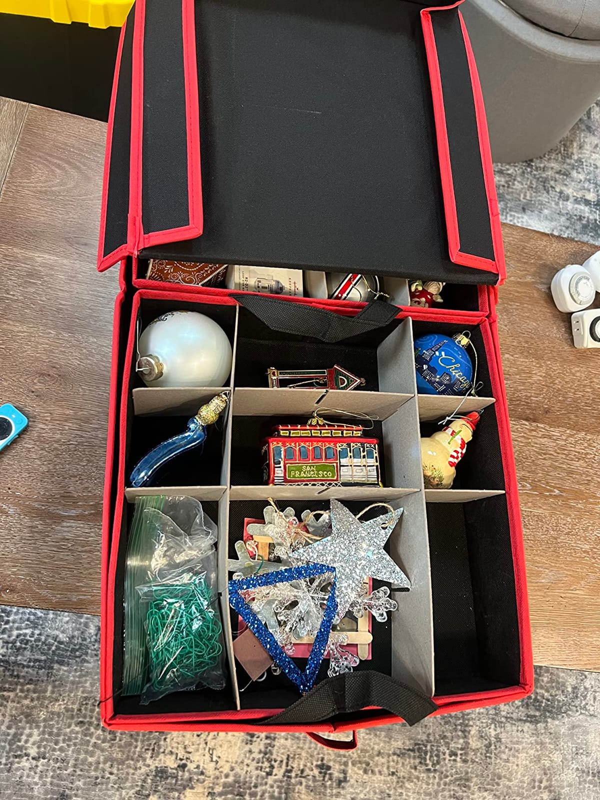 ZOBER Christmas Ornament Storage Box - Stores 128 3