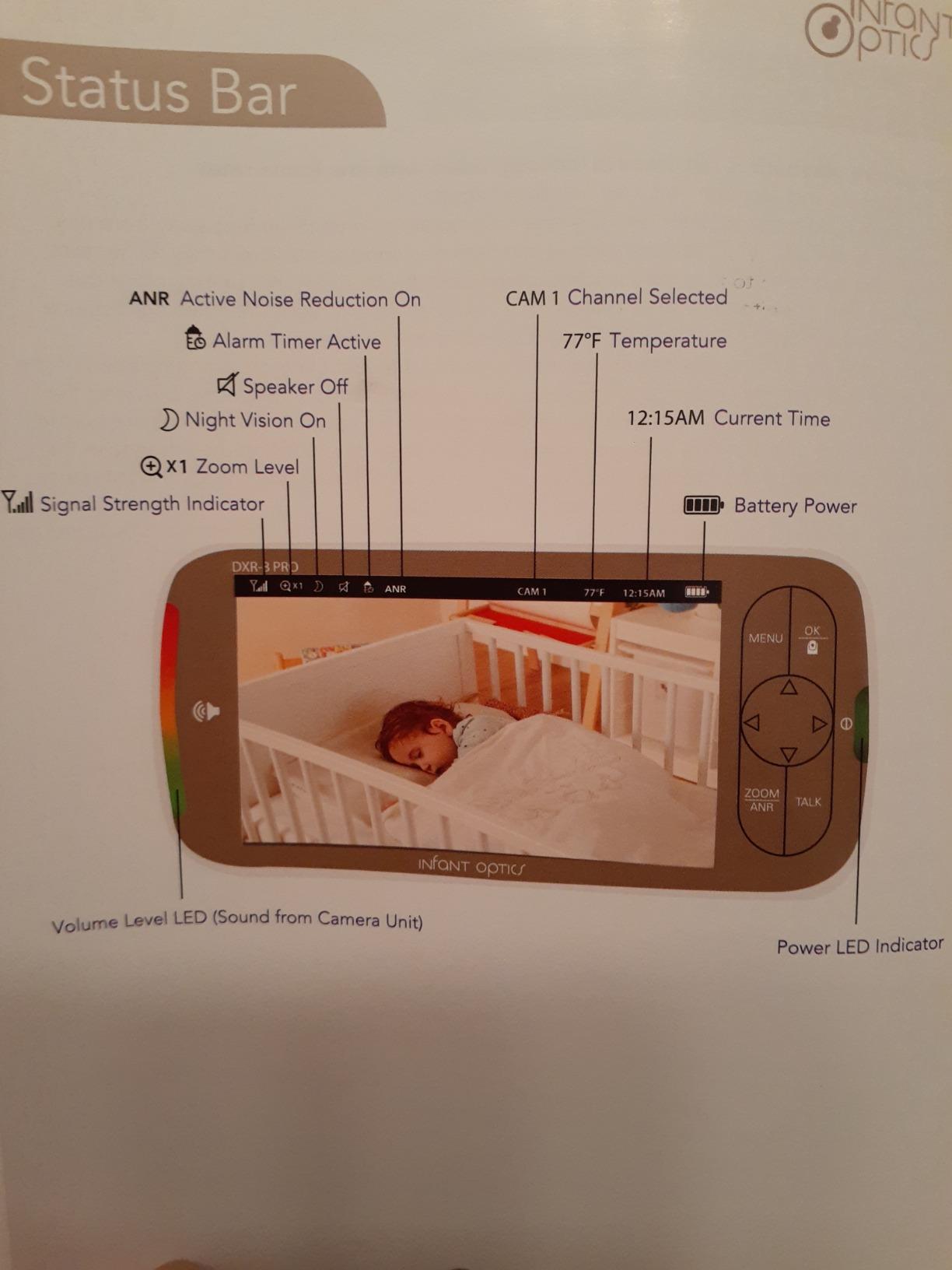 Infant Optics DXR-8 PRO - Patented Active Noise Reduction (ANR), 5” HD Video Baby Monitor with 1 Camera, No WiFi, Hack-Proof,Pan Tilt Zoom, Interchangeable Lens customer photo 1