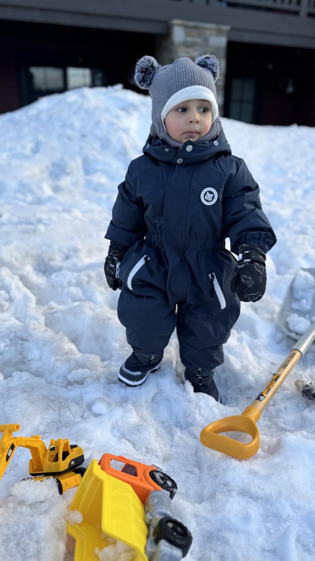 Apakowa Kids Boys Girls Winter Snow Boots Toddler/Little Kid customer photo 1
