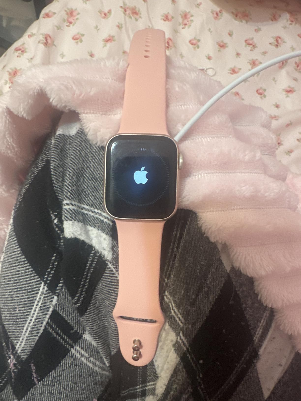 Apple Watch Series 6 (GPS, 40mm) - Gold Aluminum Case with Pink Sand Sport Band (Renewed) customer photo 2