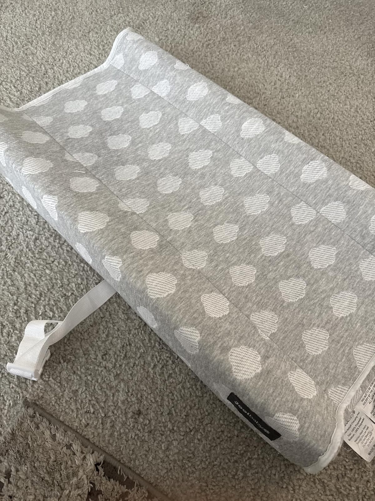 Jool Baby Serenity Soft Changing Pad + Washable Cover, Non-Slip - Fits Standard Changing Tables & Dressers (Cloud Pattern, Gray) customer photo 1