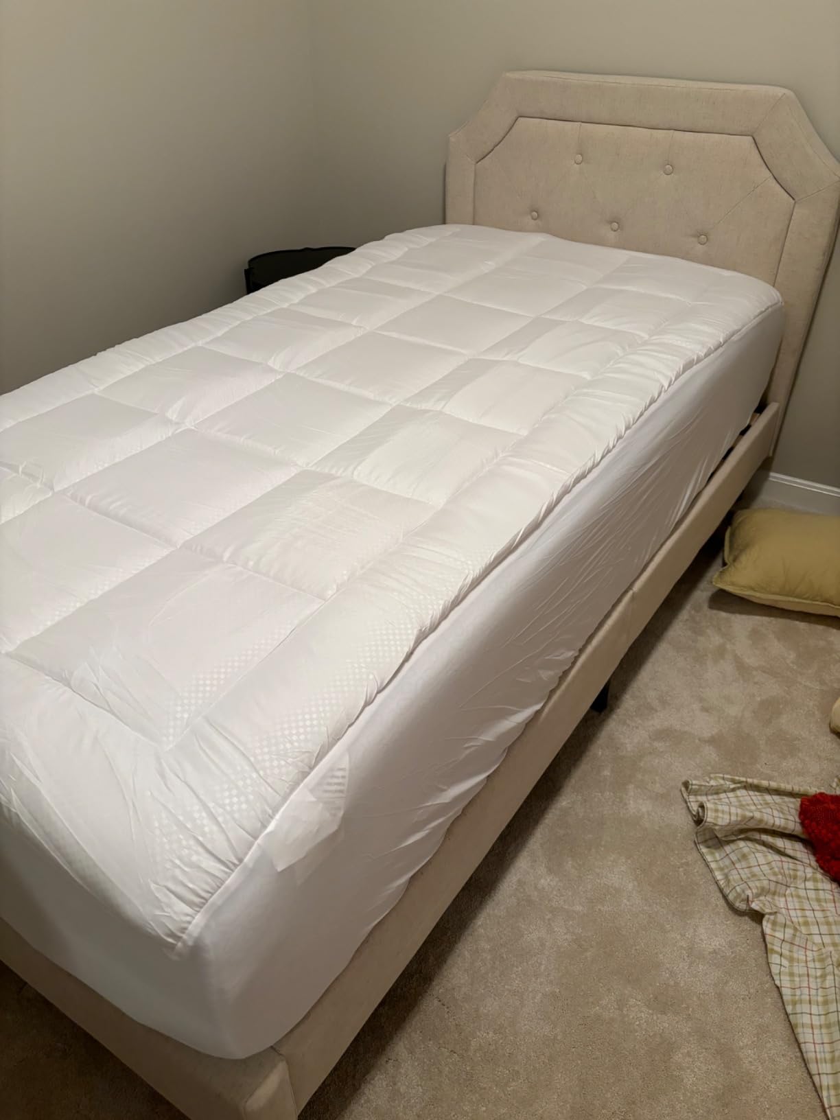 MATBEBY Queen Size Mattress Pad - Cooling Breathable Mattress Topper, Quilted Fitted Mattress Protector, Pillow Top Mattress Cover with 8-21