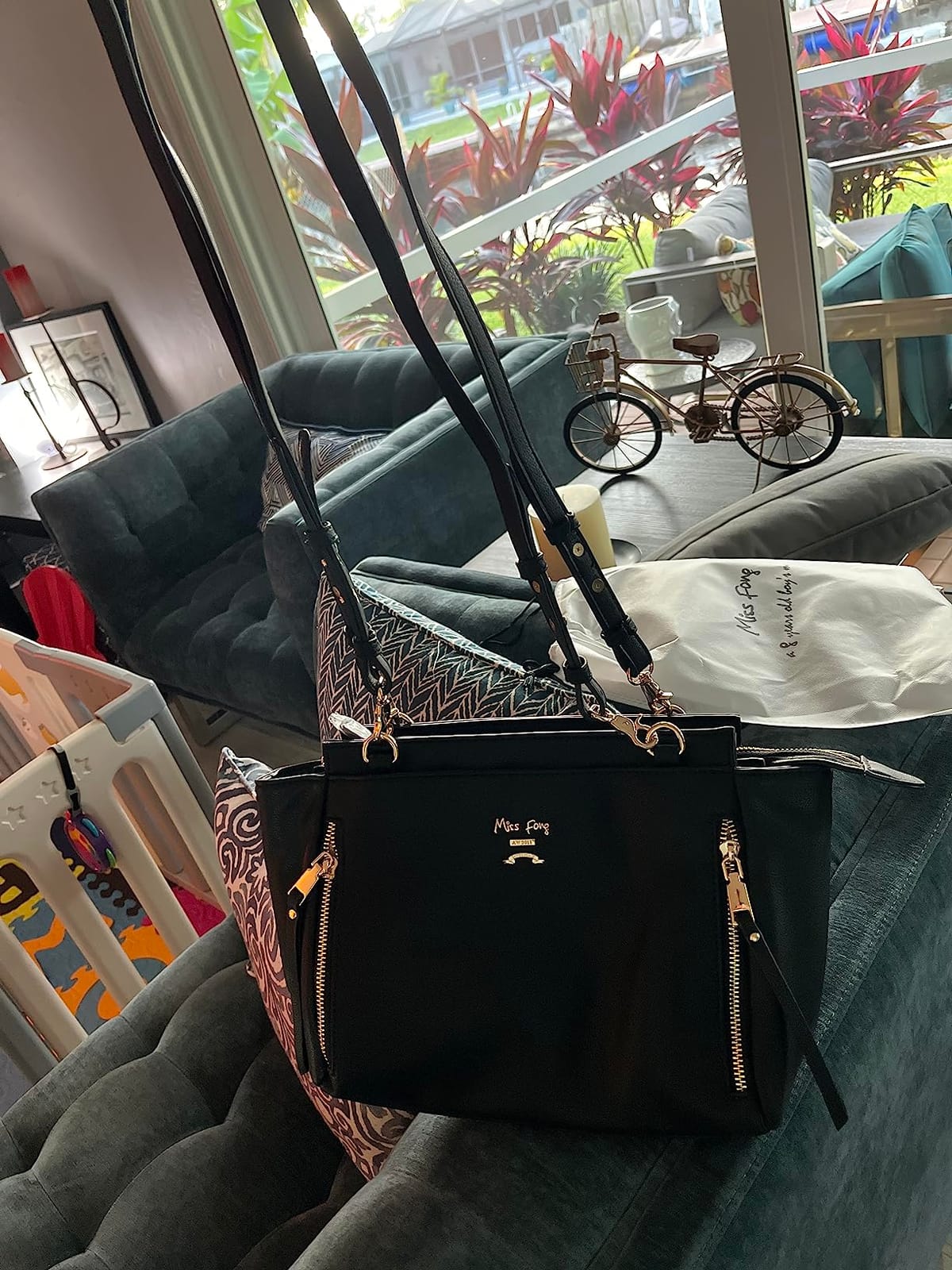 miss fong Leather Small Diaper Bag Crossbody Diaper Bags Diaper Clutch customer photo 2