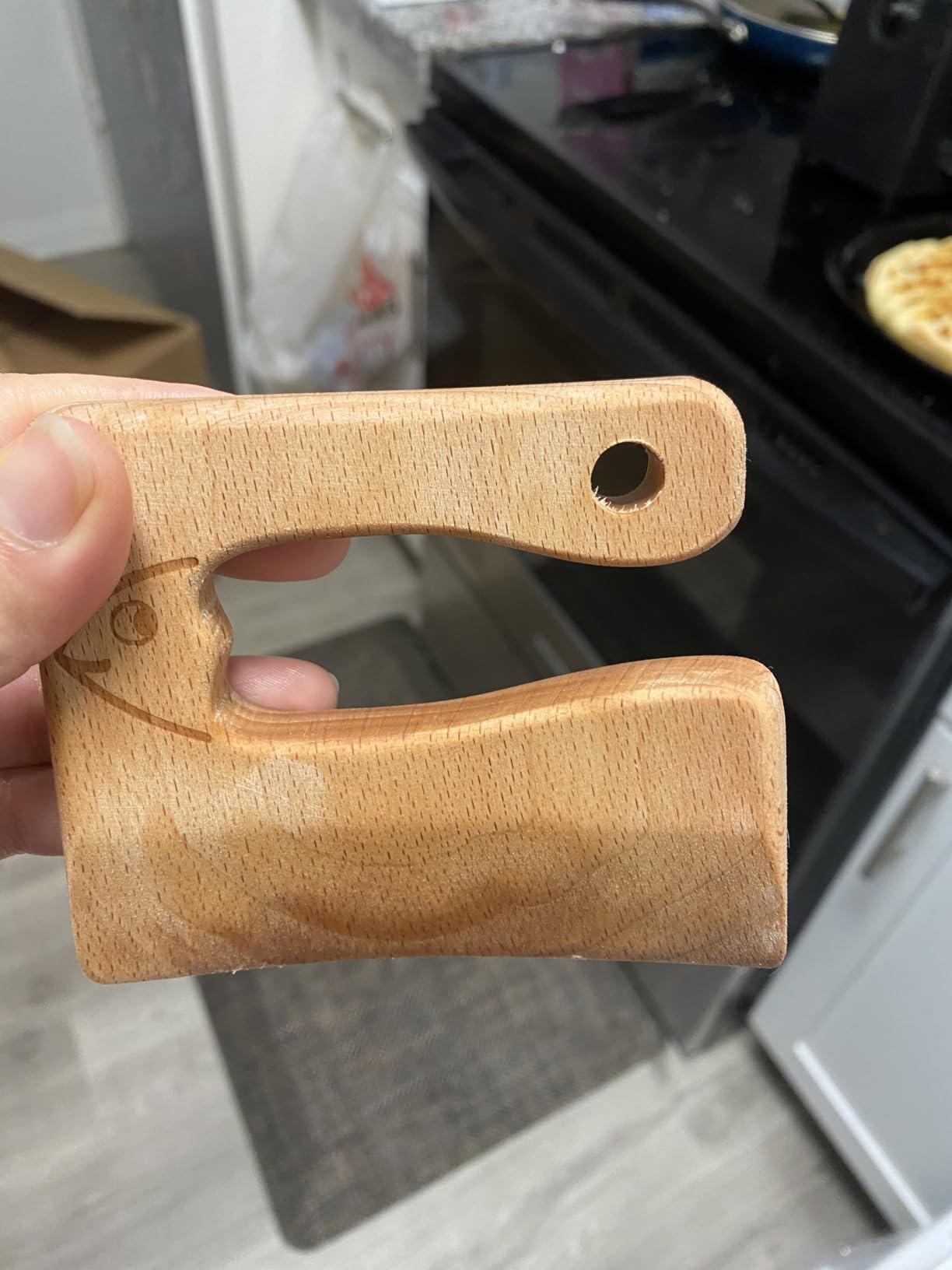 LUOLAO Wooden Kids Knife for Real Cooking, Montessori Toddler Kitchen Tools customer photo 2