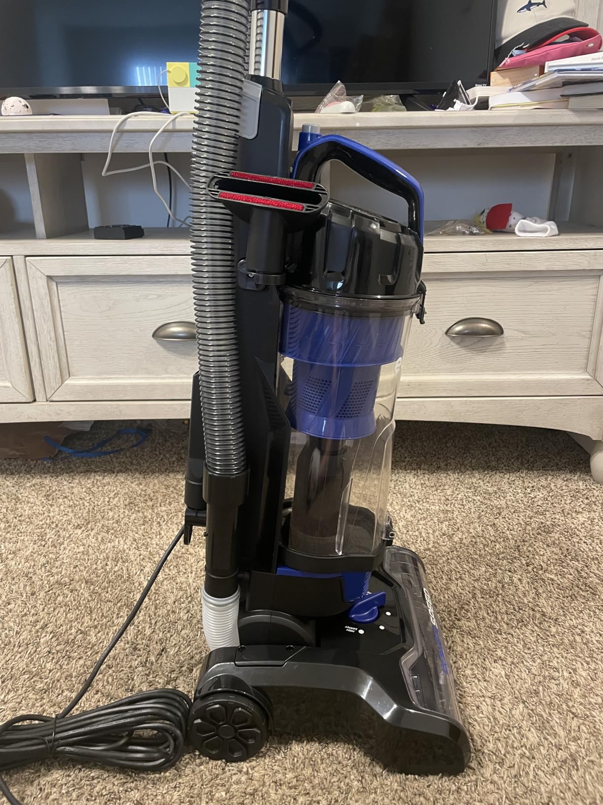 Eureka Lightweight Powerful Upright Vacuum Cleaner for Carpet and Hard Floor, PowerSpeed, New Model,Blue,black/New Model customer photo 1