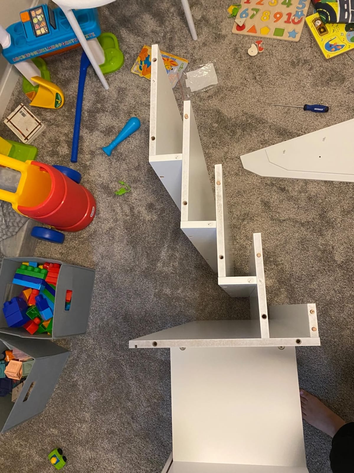 RiverRidge Kids 4 shelves Three Cubbies Bookrack, White (02-251), 11.81