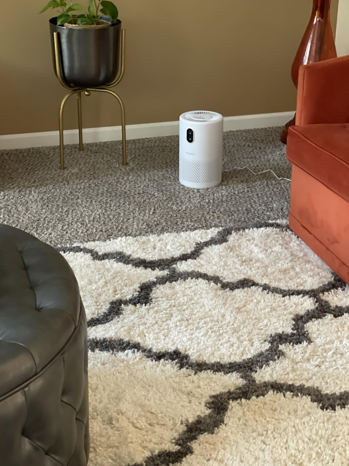 MOOKA Air Purifiers for Home Large Room up to 1076ft², H13 True HEPA Air Filter Cleaner, Odor Eliminator, Remove Smoke Dust Pollen Pet Dander, Night Light, B-D02L White customer photo 1