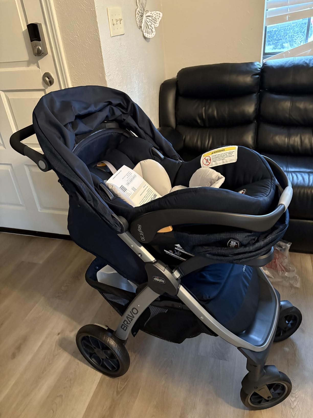 Chicco Bravo 3-in-1 Stroller with KeyFit 30 Infant Car Seat System | Calla/grey, UPF 50+ canopy, all-wheel suspension, one-hand smart fold, newborn to toddler baby stroller, travel baby stuff customer photo 1