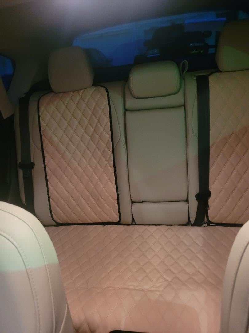 FH Group Car Seat Cushion – Faux Leather Single Front Seat Cover with Front Pockets, Airbag Compatible, Universal Fit Car Seat Cushion for Driver or Passenger Seat, SUV, Truck, Sedan & Van – Black customer photo 2