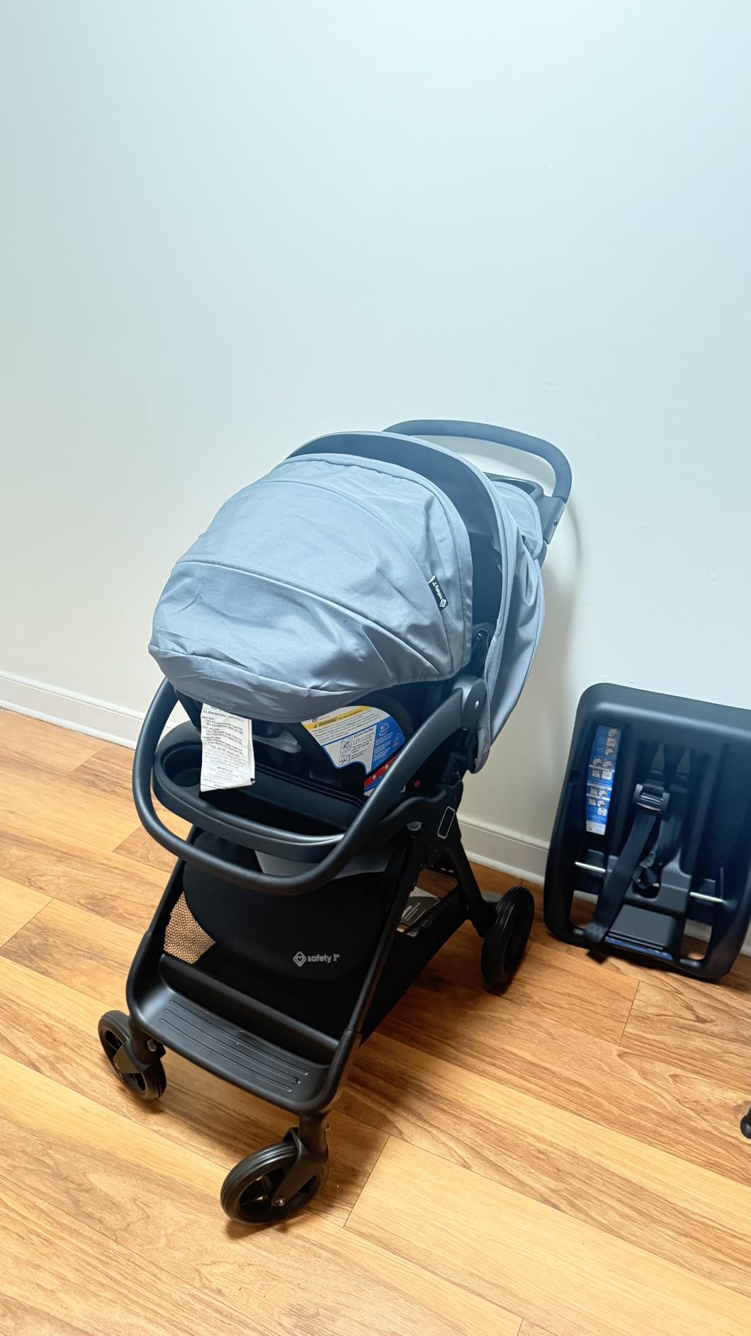 Safety 1st Smooth Ride Travel System Stroller and OnBoard FLX Infant Car Seat, Newborn to Toddler Baby Combo, Easy-Install, Large Canopy, Ample Storage, Foldable, Rear-Facing 4-30 lbs, Black Cherry customer photo 1