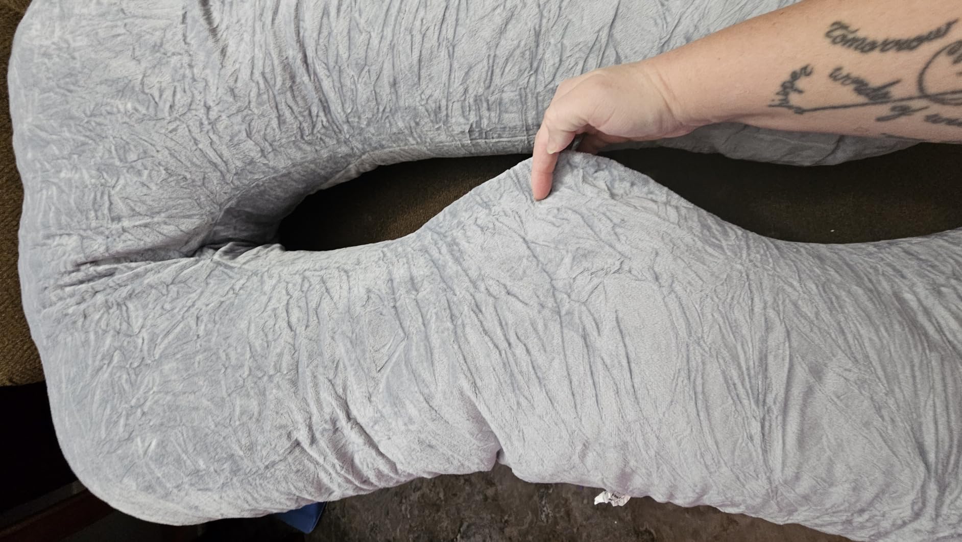 Momcozy Pregnancy Pillow for Sleeping - U Shaped Full Body Maternity Pillow | Removable Cover, Support for Back, Legs, Belly, Hips for Pregnant Women, Side Sleeper, Pregnancy Gifts & Essentials, 57 Inch customer photo 1