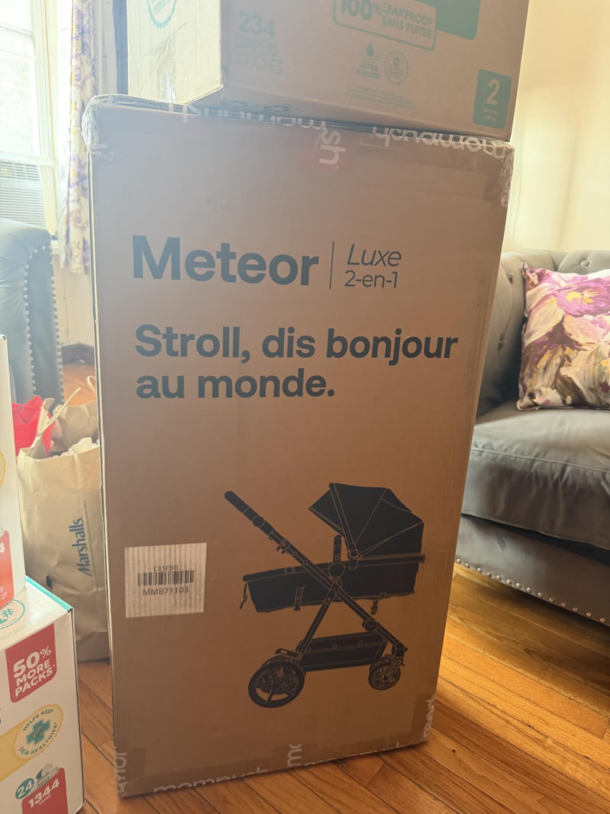 Mompush Meteor2 Baby Stroller Bassinet Stroller, Car Seat Adapter Included customer photo 1