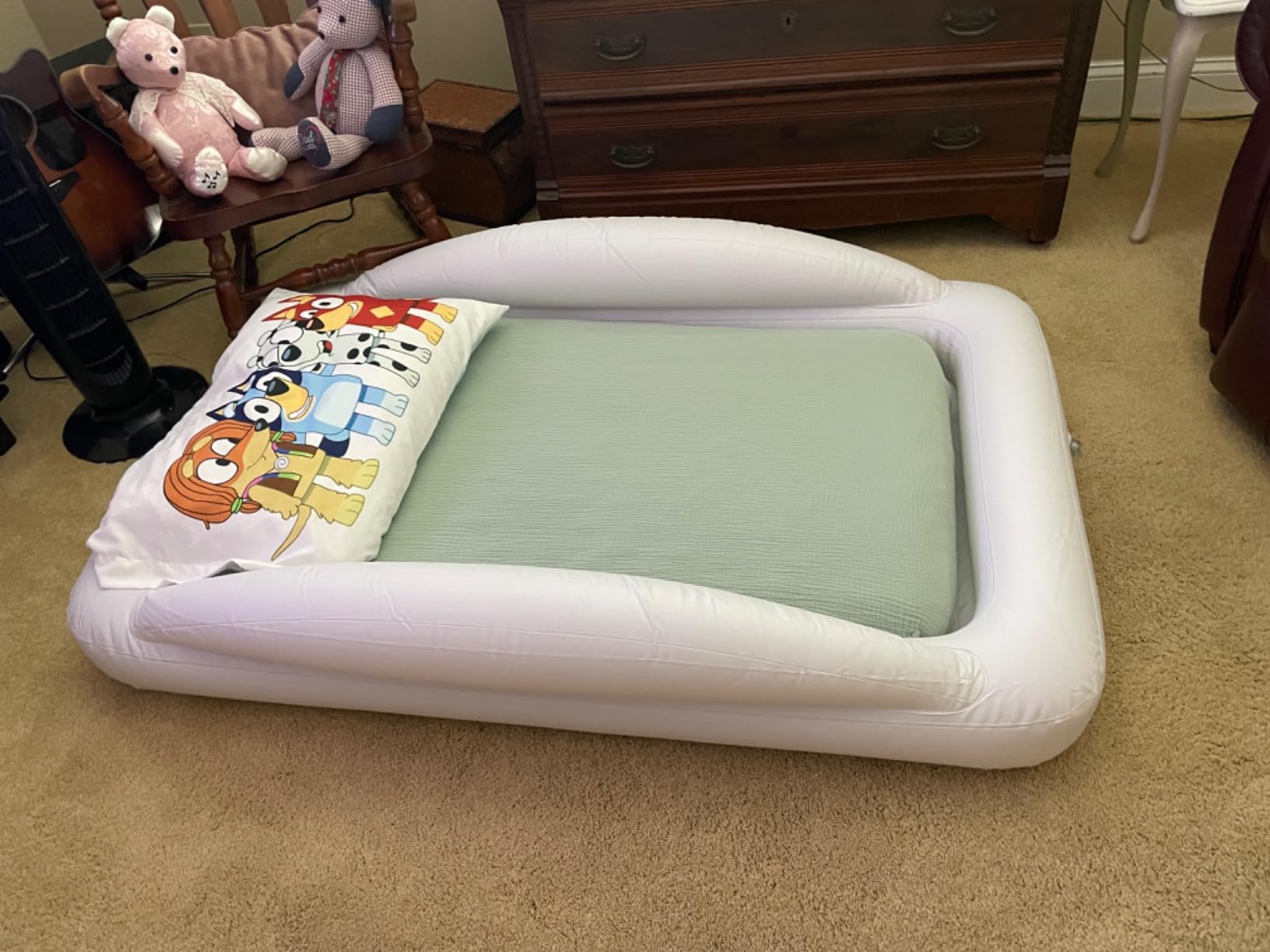 Fahuac Inflatable Kids Travel Bed Toddler Air Mattress Set customer photo 2