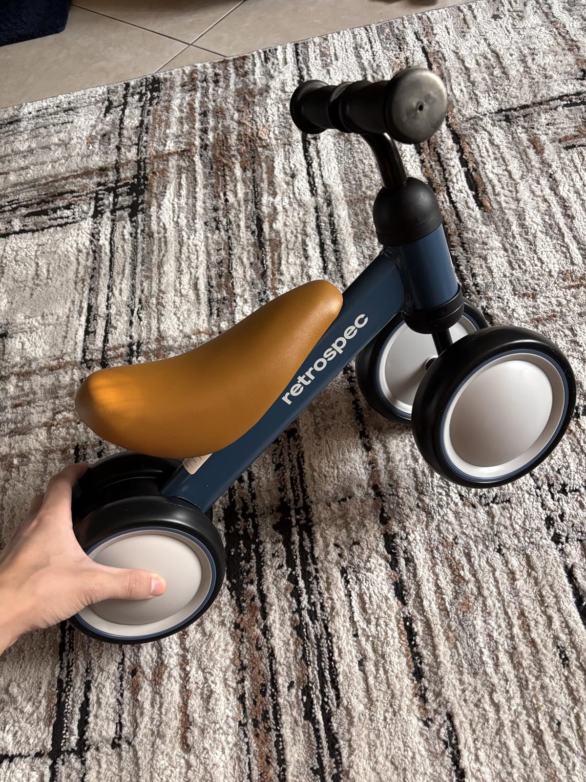 Retrospec Cricket Baby Balance Bike, 4-Wheel Ride-On Toy for Ages 12-24 Months – First Bike & Toddler Bike for 1 Year Old Boys & Girls, First Birthday Gift customer photo 2