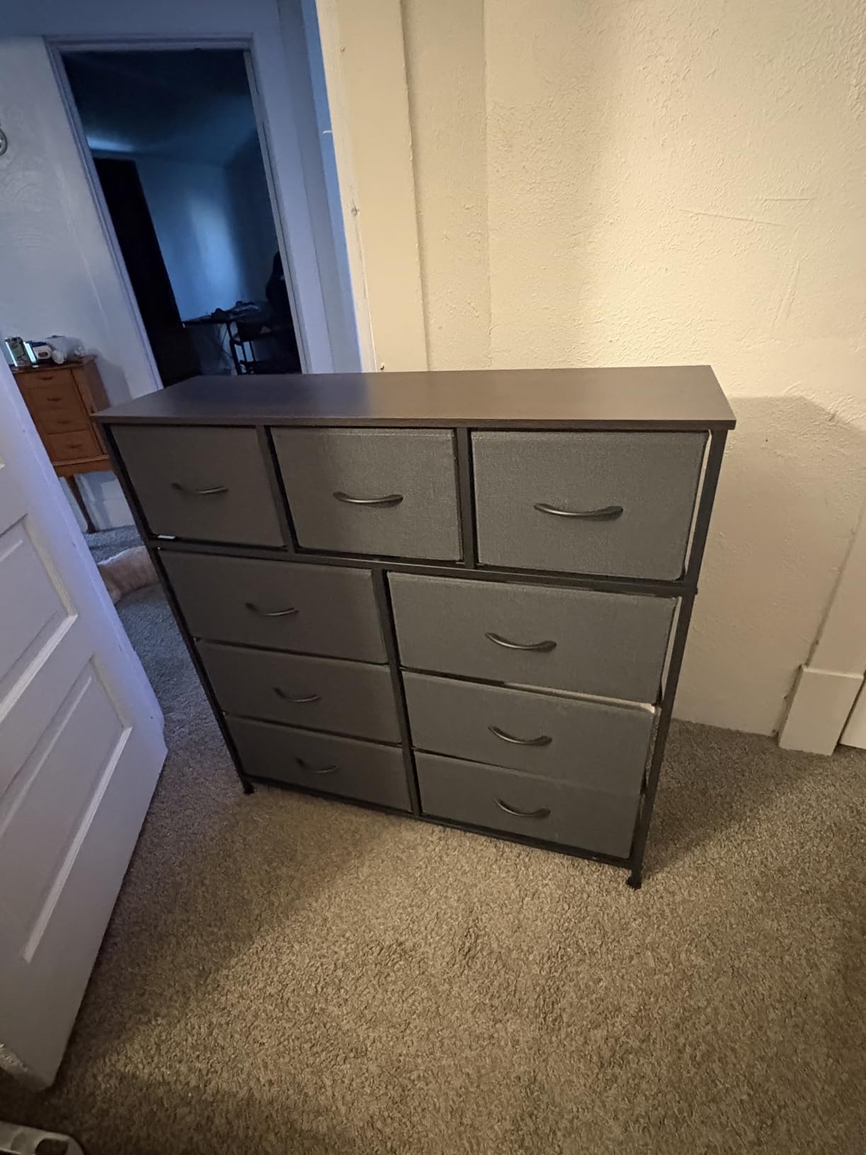WLIVE Tall Dresser for Bedroom, 9 Drawer Chest of Drawers, Rustic Brown customer photo 2