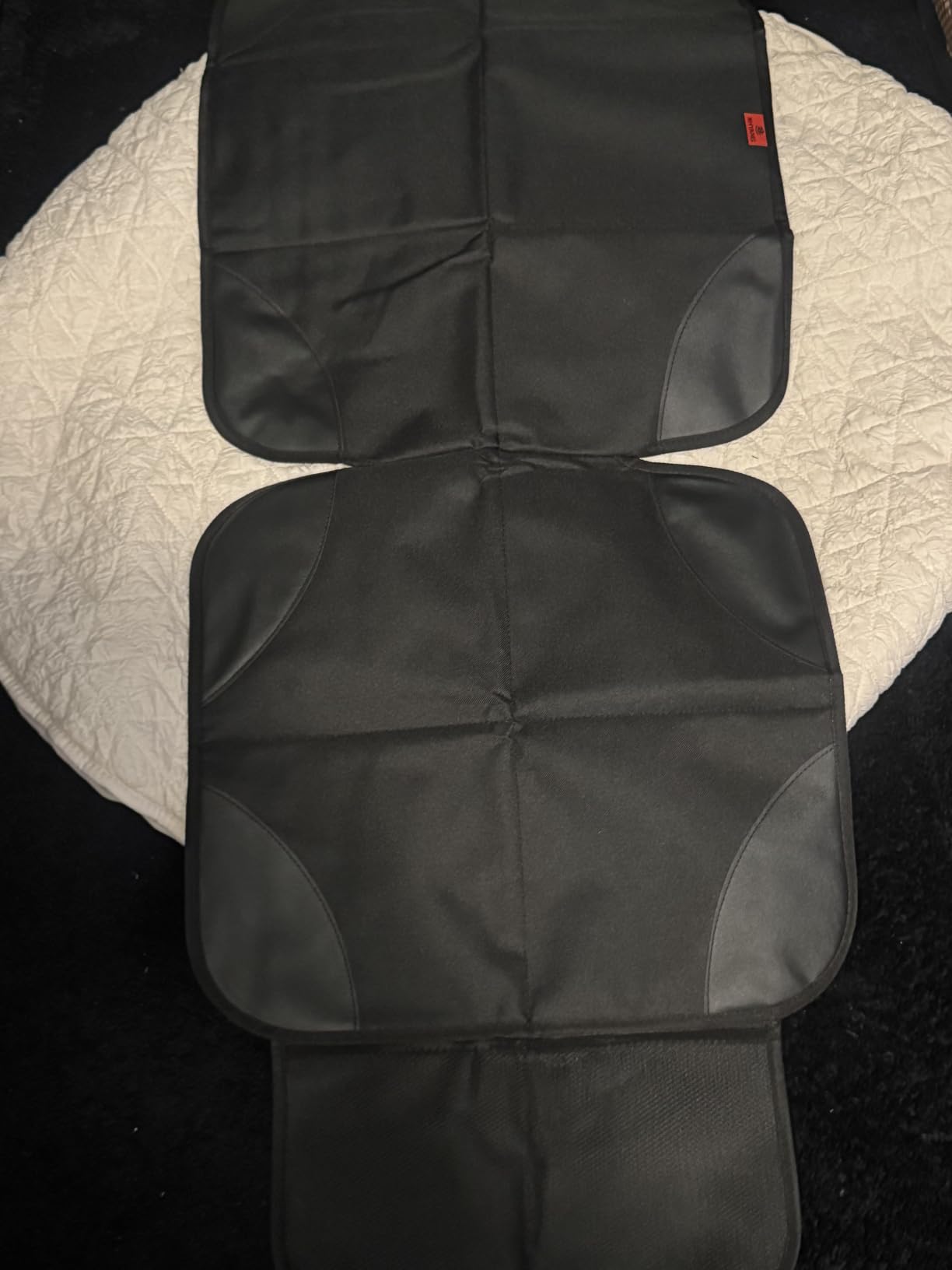 XHYANG Car Seat Protector 1 Pack Car Seat Cushion Mat Thickest Padding,Waterproof 600D Fabric Car Seat Covers for Non-Slip Backing Mesh Pockets for Baby and Pet (Black, 1 Pc) customer photo 1