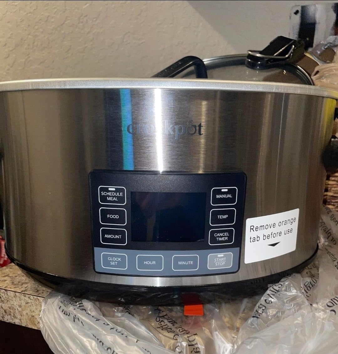 Crock-Pot 7-Quart Slow Cooker, Portable Programmable with Timer, Locking Lid, Stainless Steel; an Essential Kitchen Appliance, Perfect for Families and Gatherings customer photo 2