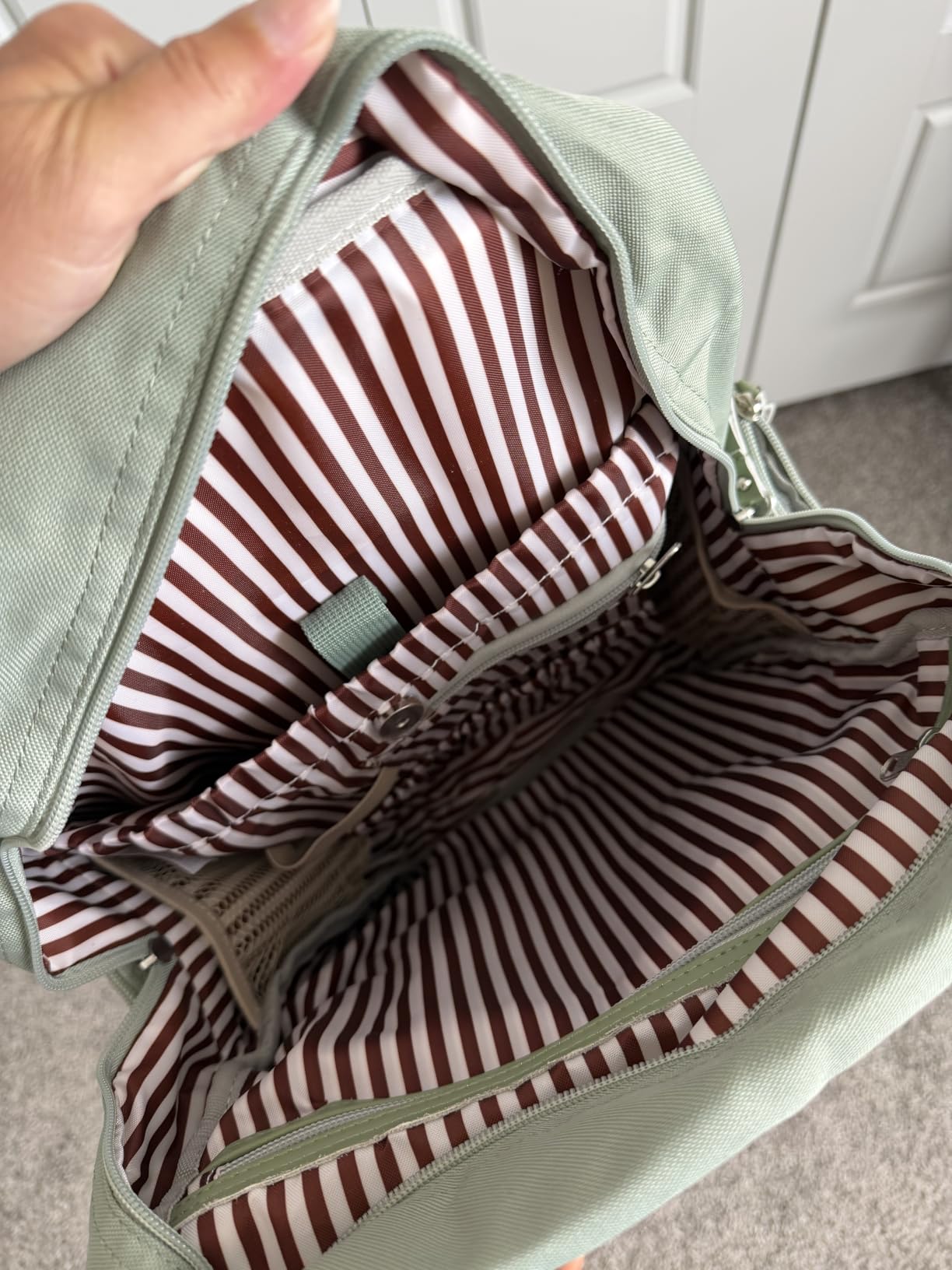 Parker Baby Co. Birch Bag, Birch Diaper Backpack, Insulated Pockets - Black | Stylish diaper bag backpack with changing pad, stroller straps, 10+ pockets, and organized baby travel storage. 18x14x7
