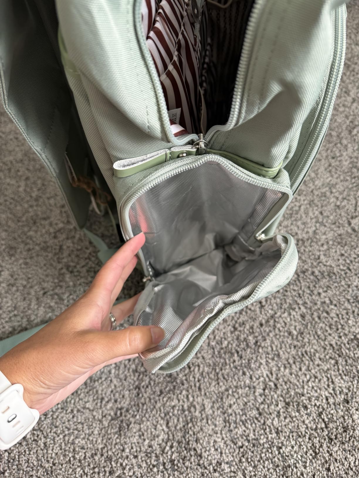 Parker Baby Co. Birch Bag, Birch Diaper Backpack, Insulated Pockets - Black | Stylish diaper bag backpack with changing pad, stroller straps, 10+ pockets, and organized baby travel storage. 18x14x7