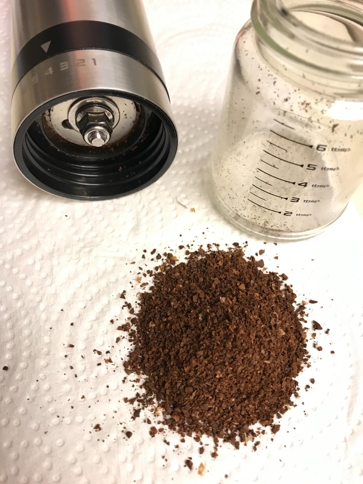 Vivaant Manual Coffee Grinder Hand Crank, Stainless Steel Conical Burr Mill customer photo 1