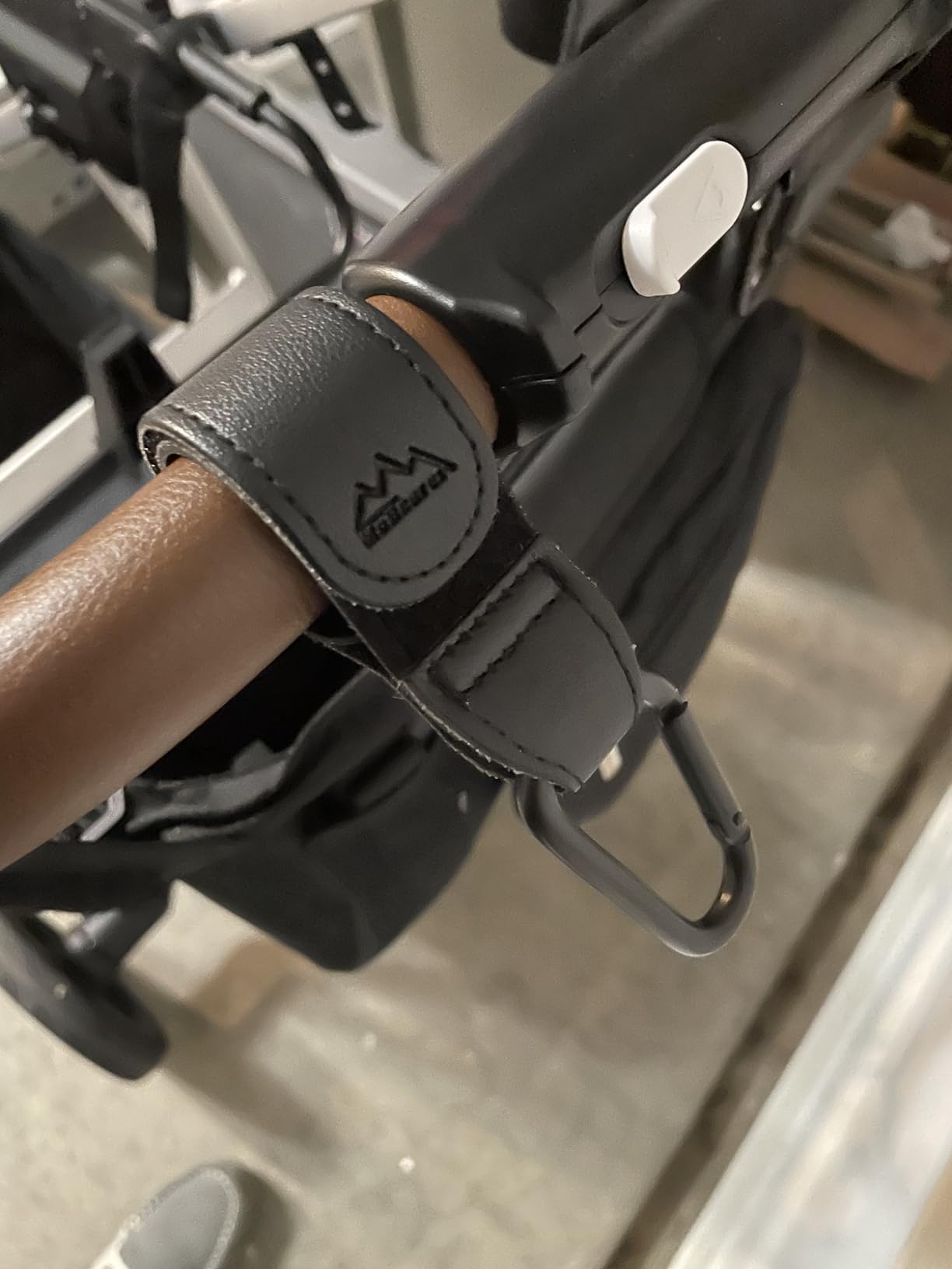 Baby Stroller Hooks Bag Hooks for Hanging Diaper Bags Multipurpose Hooks for Grocery Shopping Bags Premium Vegan Leather Pram Straps 2 Pcs (Brown) customer photo 1