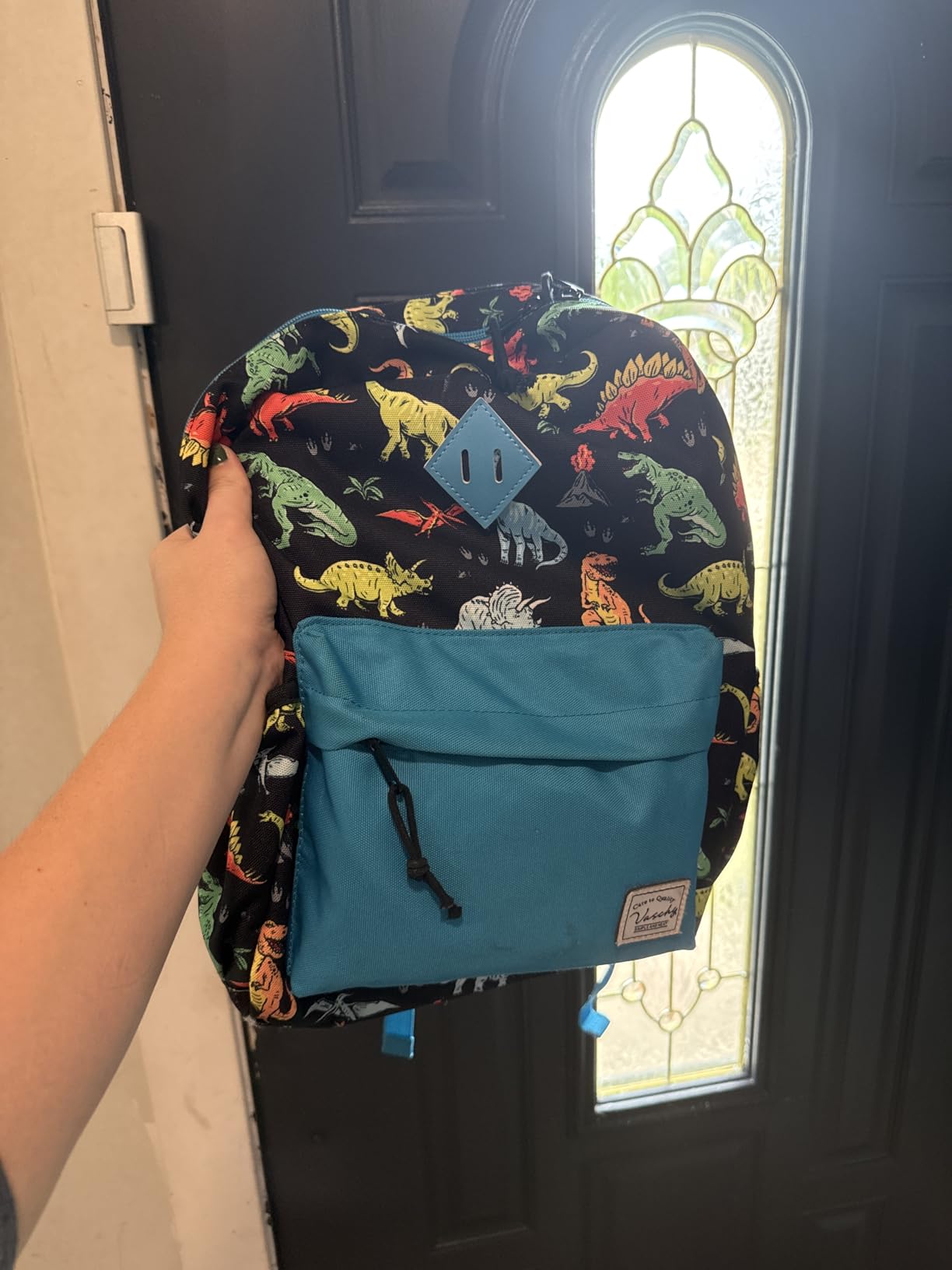 VASCHY Kids Backpack for Girls, Cute Dinosaur Lightweight Backpack for Toddlers Daycare Preschool Little Girls Pink customer photo 1