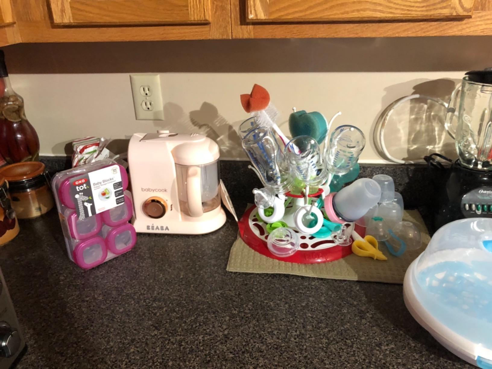 BEABA Babycook Solo 4 in 1 Baby Food Maker, Puree Steamer and Blender for Purees, Grinder with Auto Steam Cooking, Lrg Capacity 4.5 Cups 27 Servings in 20 Mins, Eucalyptus customer photo 2