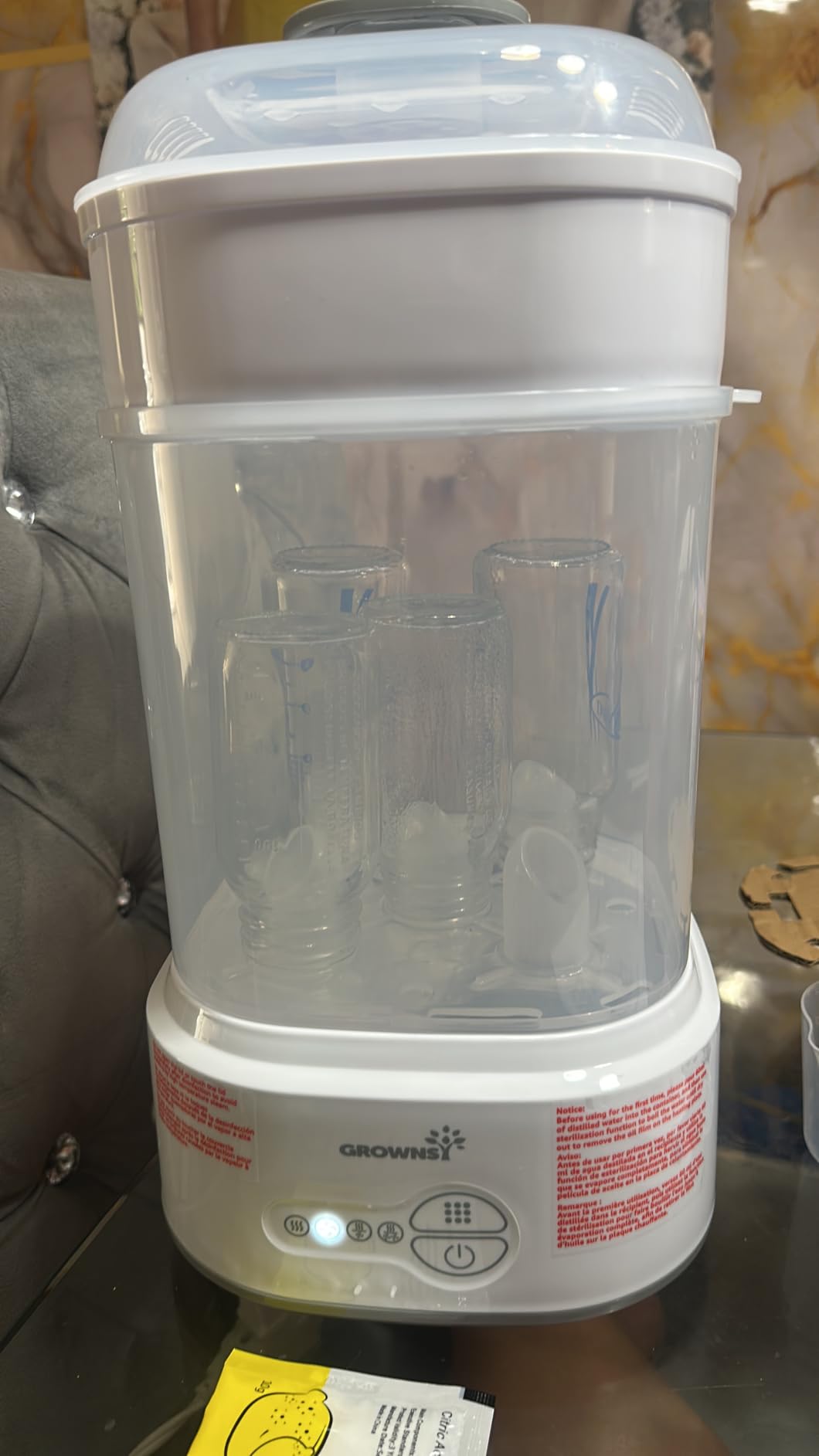 Grownsy Compact Baby Bottle Sterilizer and Dryer with Fast Sanitization customer photo 2