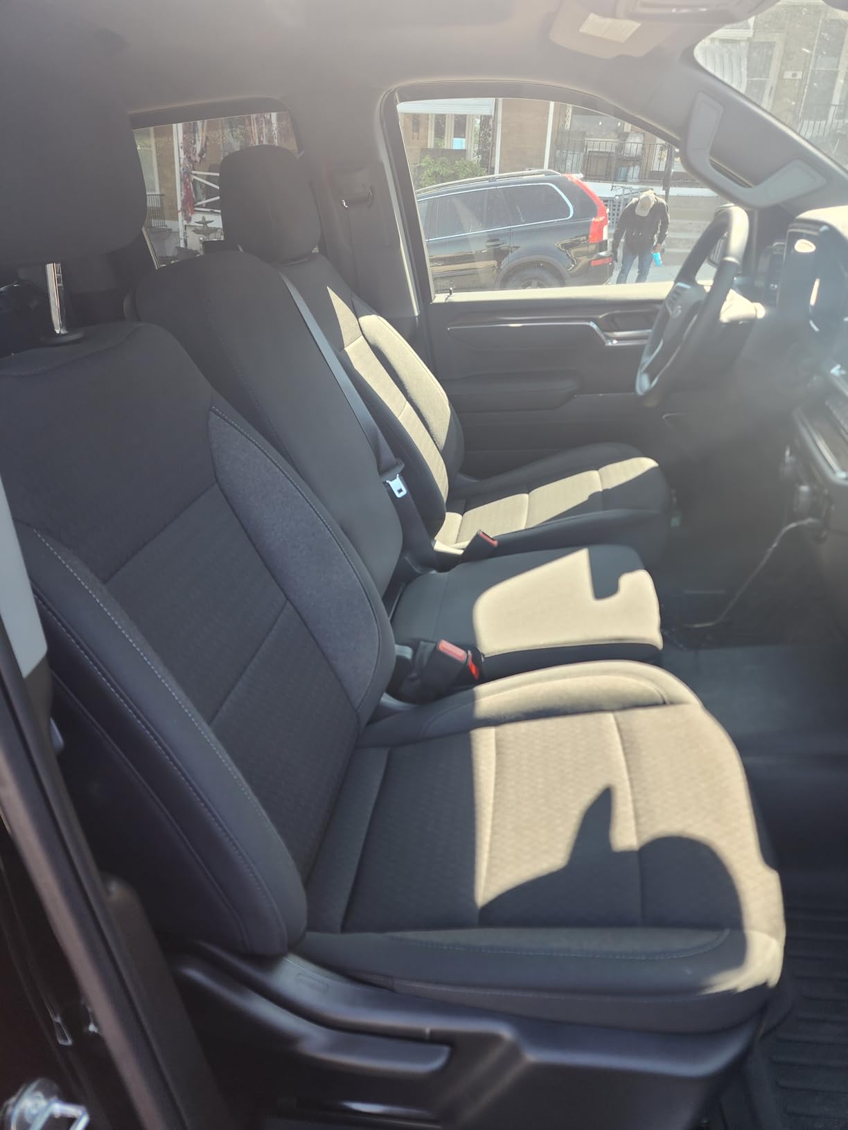 Rough Country Neoprene Seat Covers for Chevy Silverado & GMC Sierra 1500 (2019-2026) w/No Rear Seat Storage or Cup Holder - Waterproof & UV Resistant, Foam Padded, Front & Rear Row Cover Set customer photo 1