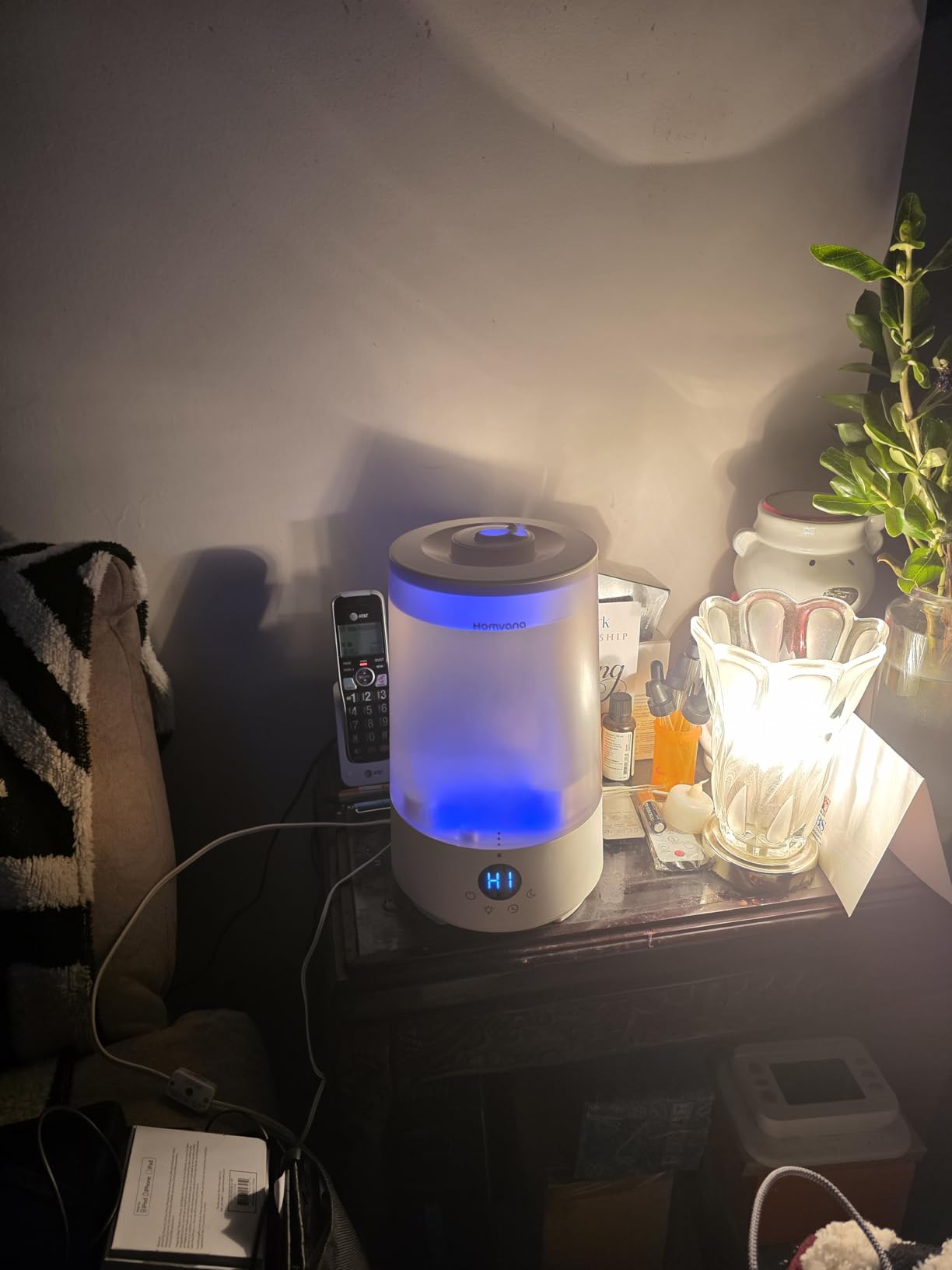 Homvana 3.6L Top-Fill Cool Mist Humidifiers for Bedroom, Large Room(Grey) customer photo 1