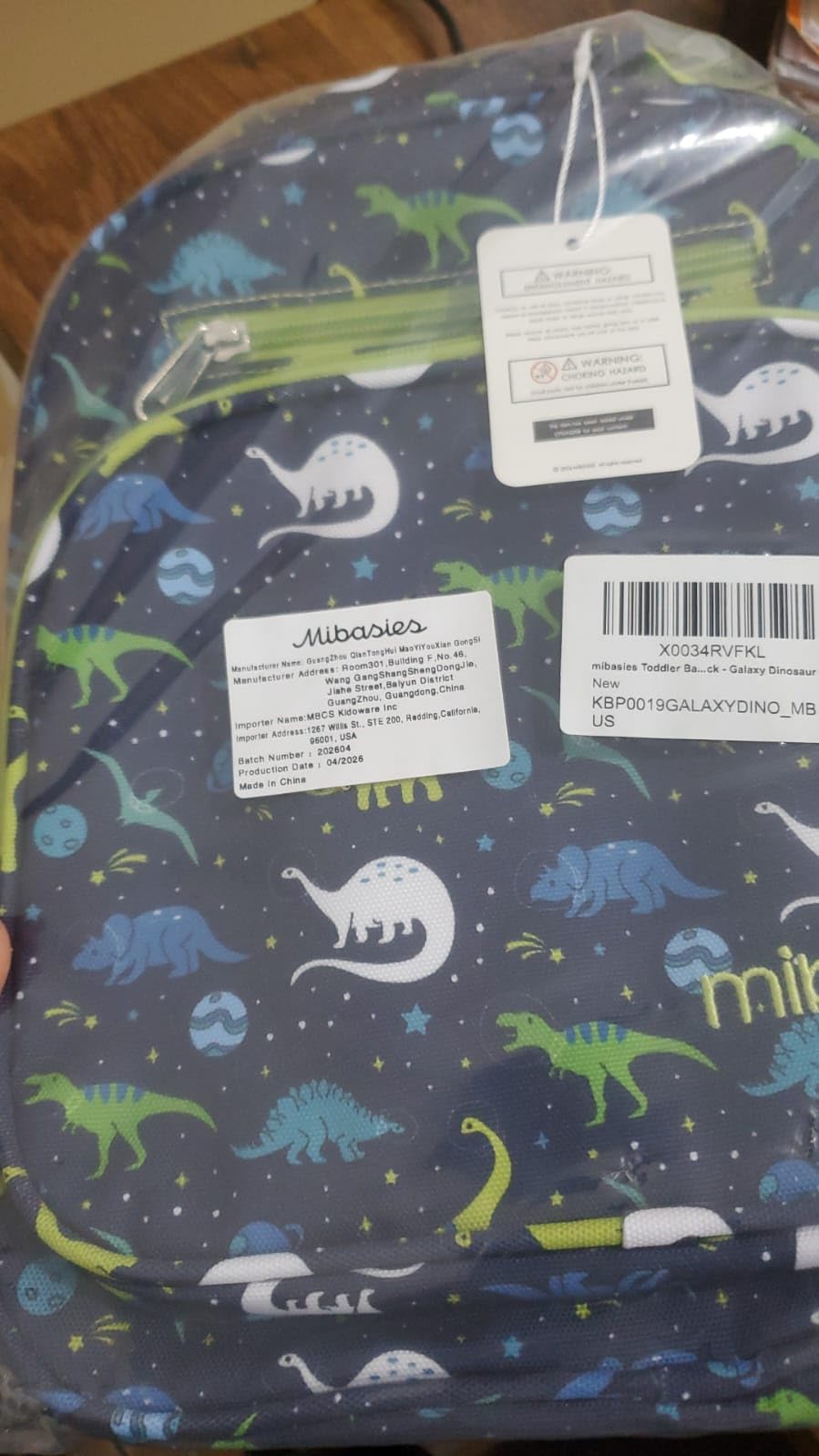 mibasies Toddler Backpack for Boys 2-4: Cute Kids Backpacks Boys - Preschool Kindergarten Backpack - Galaxy Dinosaur customer photo 2