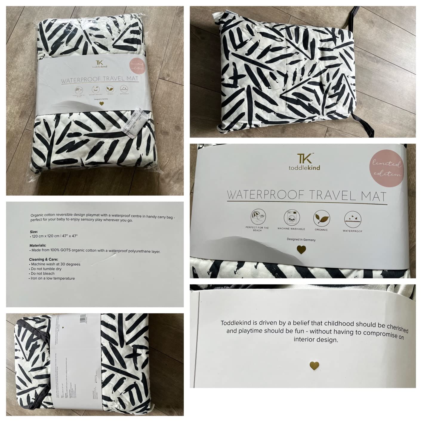 Toddlekind Pretty Practical Mat 100% Organic Cotton 47