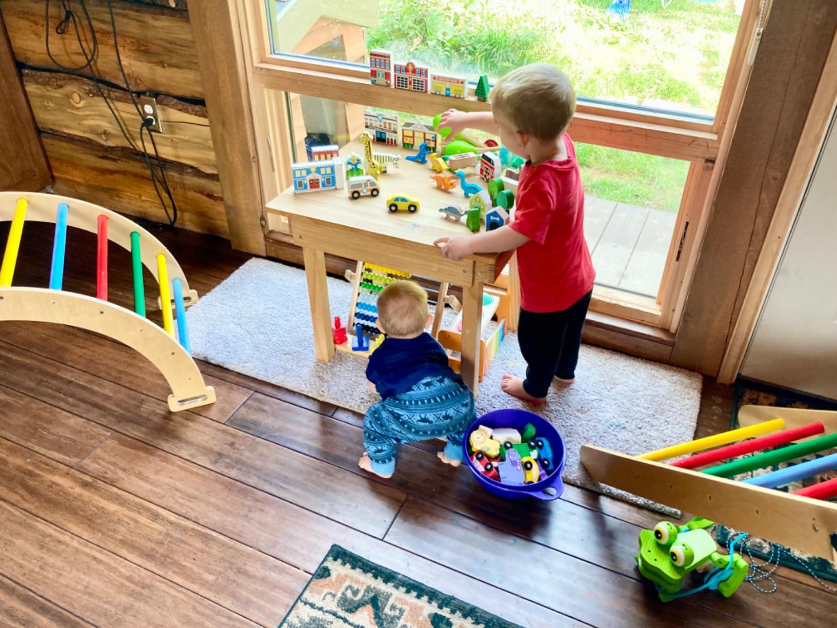 IPOURUP Dinosaur Toys for Kids 3-5: Wooden Stacking Montessori Toys for 3 4 5 6 7 8 Year Old Boys Girls Birthday Gifts for Kid Ages 4-8 Balance Competition Game for Family Stocking Stuffers customer photo 1