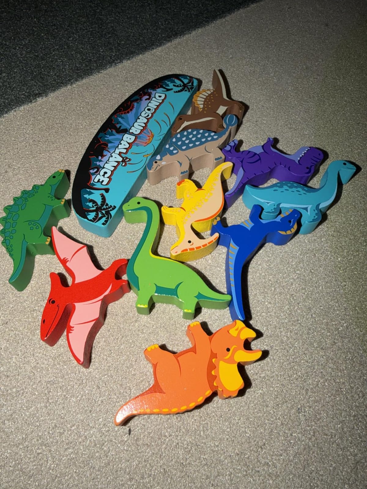 IPOURUP Dinosaur Toys for Kids 3-5: Wooden Stacking Montessori Toys for 3 4 5 6 7 8 Year Old Boys Girls Birthday Gifts for Kid Ages 4-8 Balance Competition Game for Family Stocking Stuffers customer photo 2