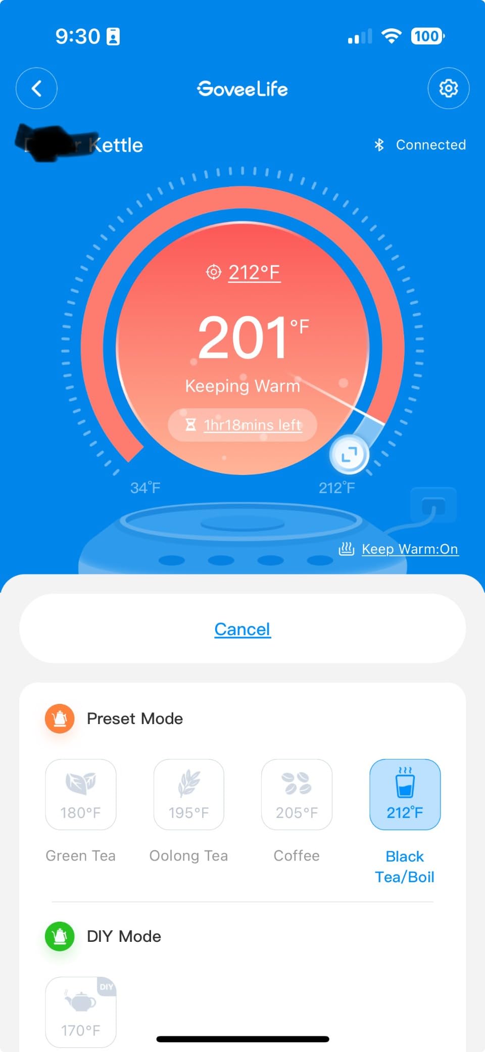 Govee Smart Electric Kettle, WiFi Variable Temperature Gooseneck Tea Kettle customer photo 1