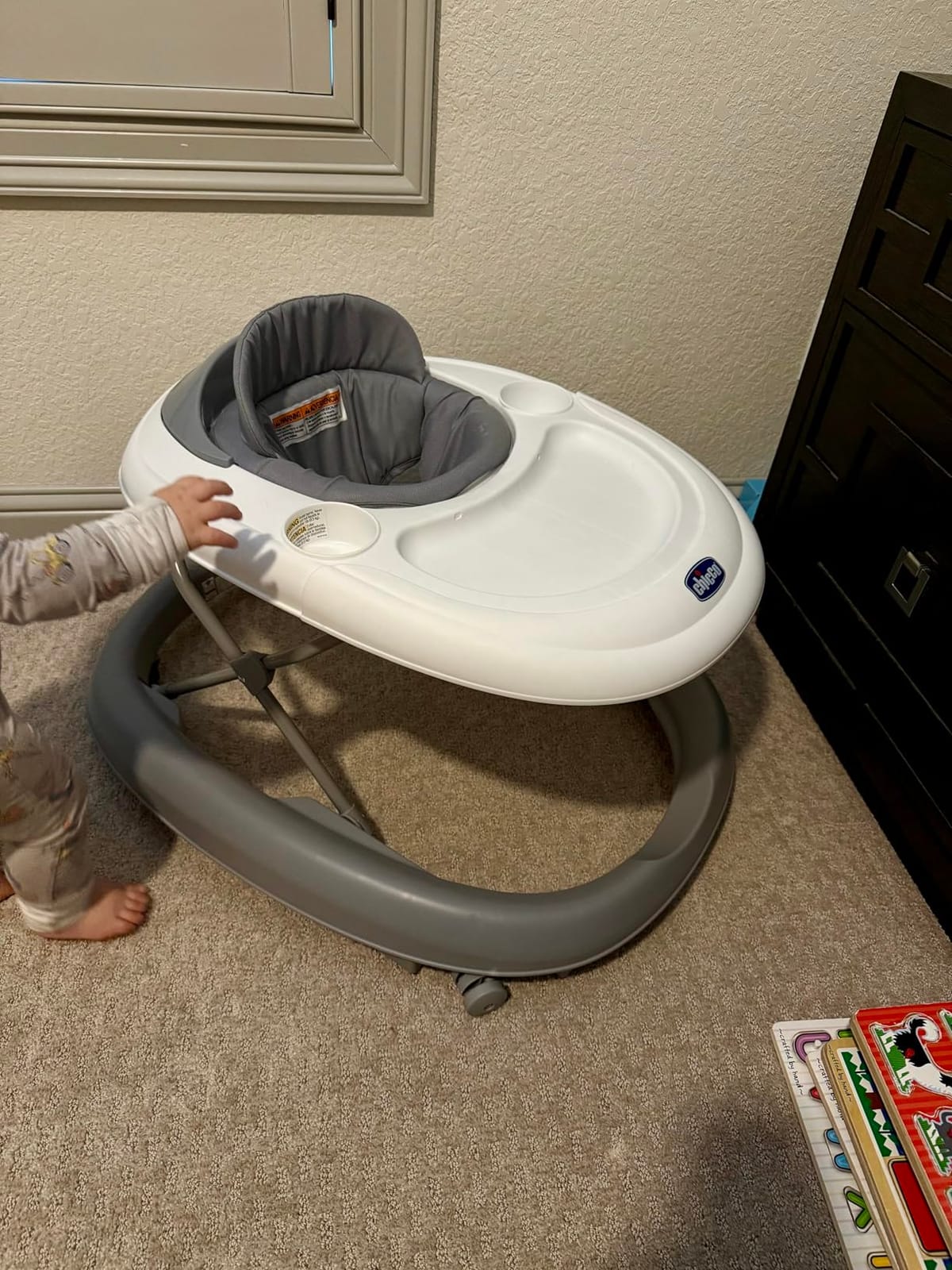 Chicco Mod Walker Foldable Infant Walker, 3 Height Adjustments, BPA-Free Tray with 2 Cup Holders, Brake Pads, for Children up to 26 lbs., Space-Saving Compact Fold, Lavender/Purple customer photo 1