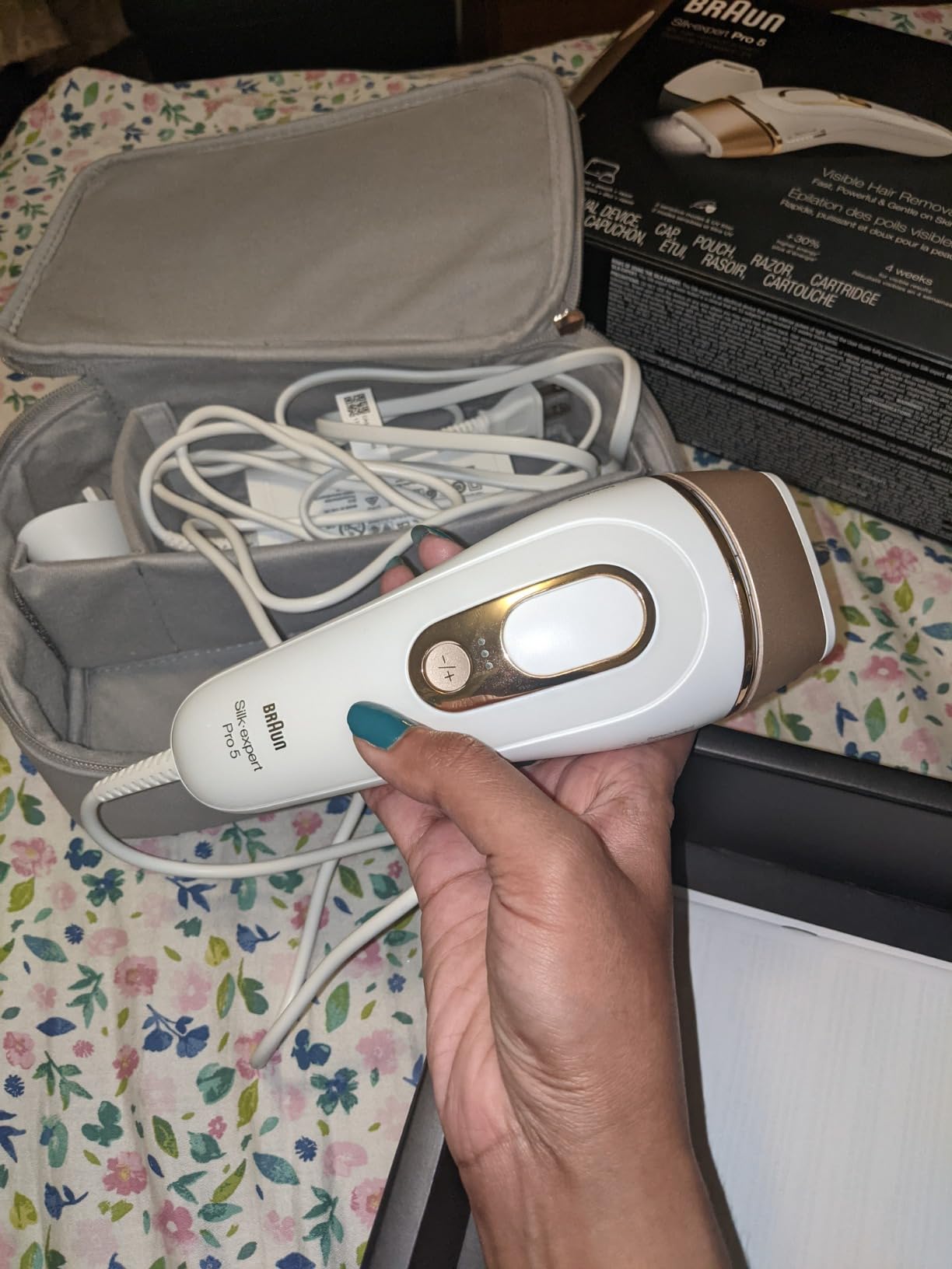 Braun IPL, Silk·Expert Pro 5, IPL Hair Removal for Women and Men, Permanent Laser Hair Reduction At-Home, 2 Heads, Pouch, Venus Razor, IPL5157 customer photo 1