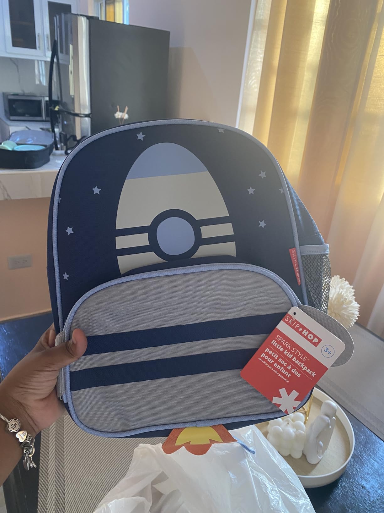 Skip Hop Sparks Kid's Backpack, Kindergarten Ages 3-4, Rocket customer photo 2