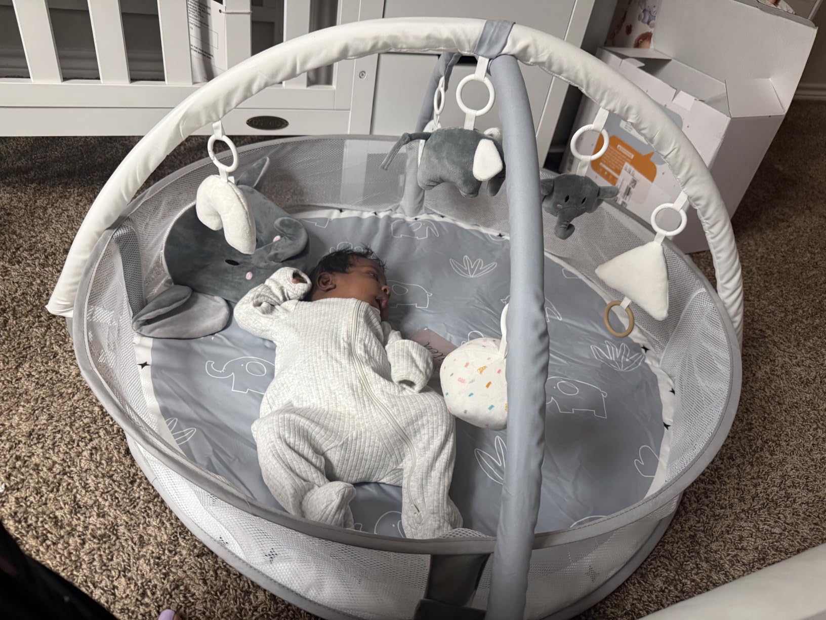 Mallify 6-in-1 XL Large Baby Gym & Ball Pit, Play Mat & Play Gym, Combination Baby Activity Gym with Milestone Cards for Sensory Exploration and Motor Skill Development, Balls are not Included customer photo 1