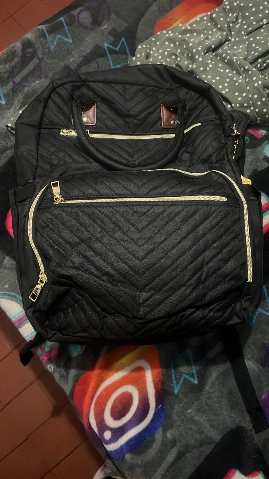 Tenot Diaper Bag Backpack, Baby Diaper Bag with Changing Pad Pink customer photo 1