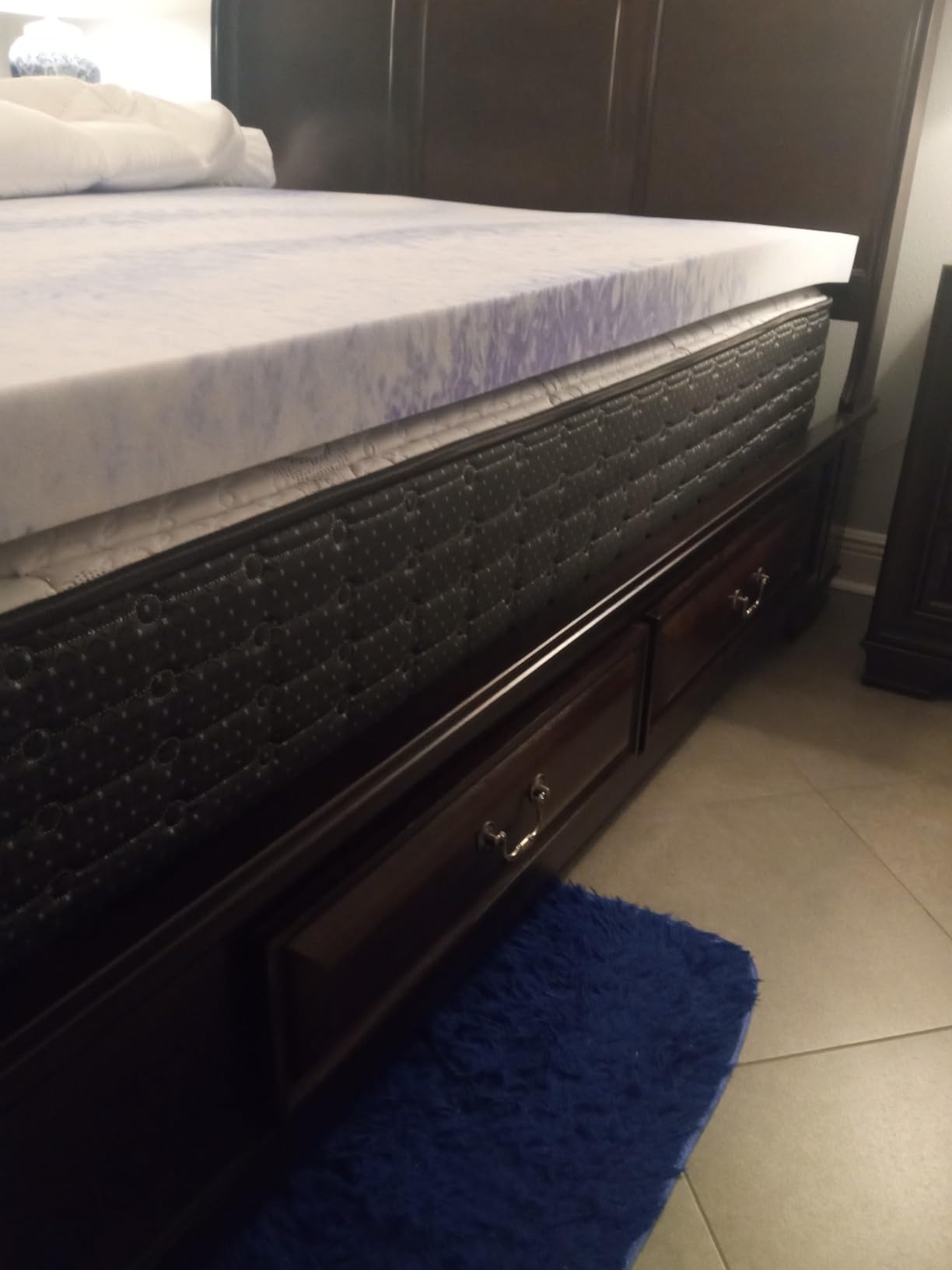 ELEMUSE 3 Inch Twin Dual Layer Memory Foam Mattress Topper with Pillowtop | 2 Inch Cooling Gel Foam,1 Inch Soft Pillowtop Pad, Pressure Relief Bed Topper, Comfortable Support customer photo 2