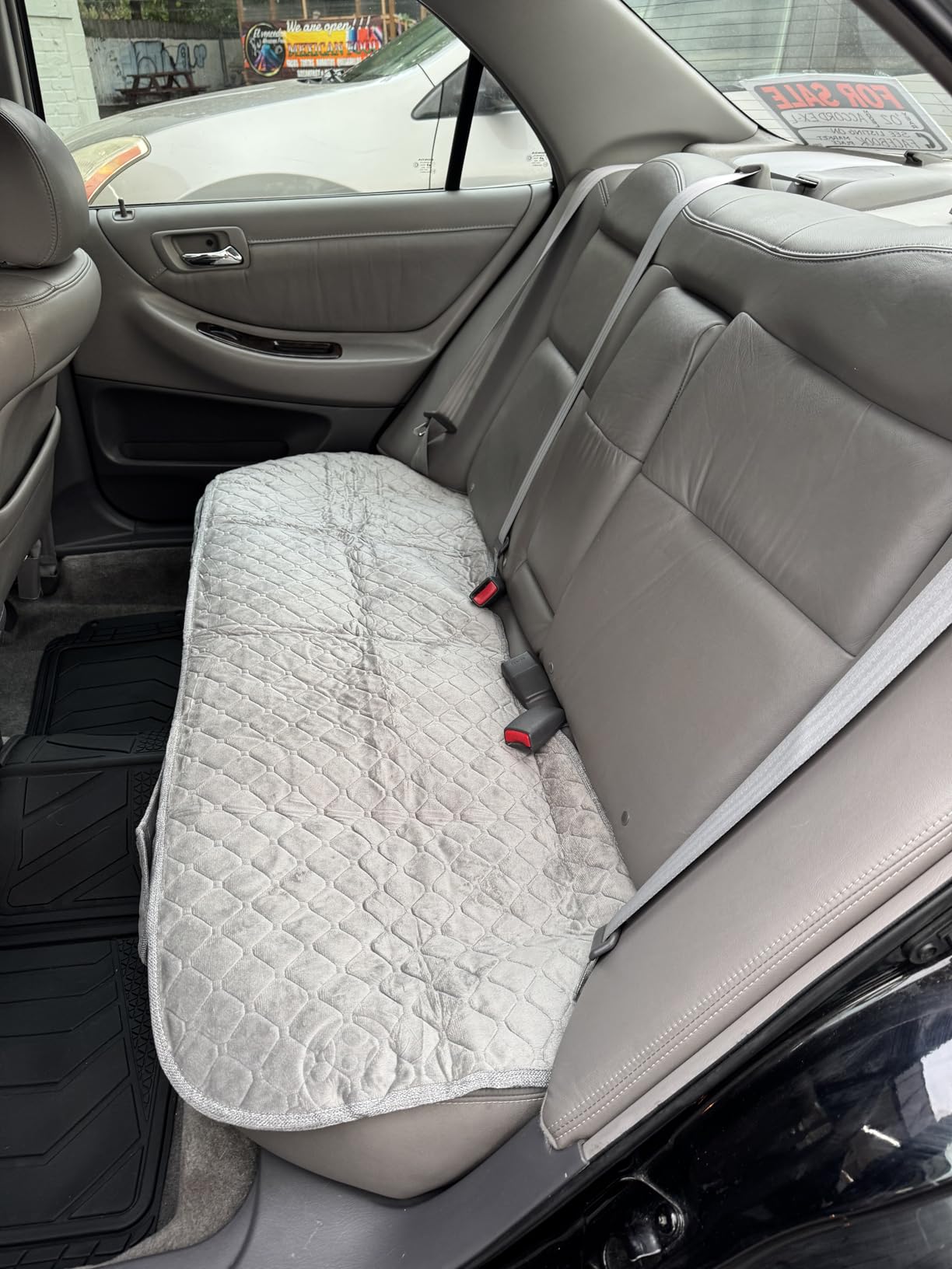 surpassme Comfortable Car Seat Covers Universal Front Seat Coves for Car Accessories with Storage Pockets, Padded Car Interior Covers for Automotive, SUV, Truck, and Van(Grey) customer photo 2