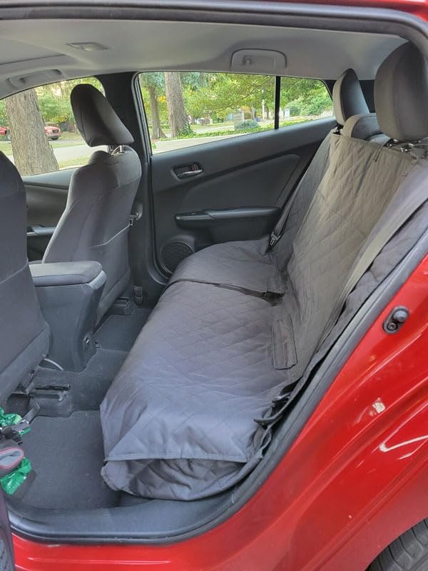 VIEWPETS Bench Car Seat Cover Protector, Waterproof Heavy-Duty, Khaki | Nonslip Dog Back Seat Cover Protect from Mud, Spills, Scratches, Machine Washable, Universal Fit for Vehicles, Trucks&SUVs customer photo 2