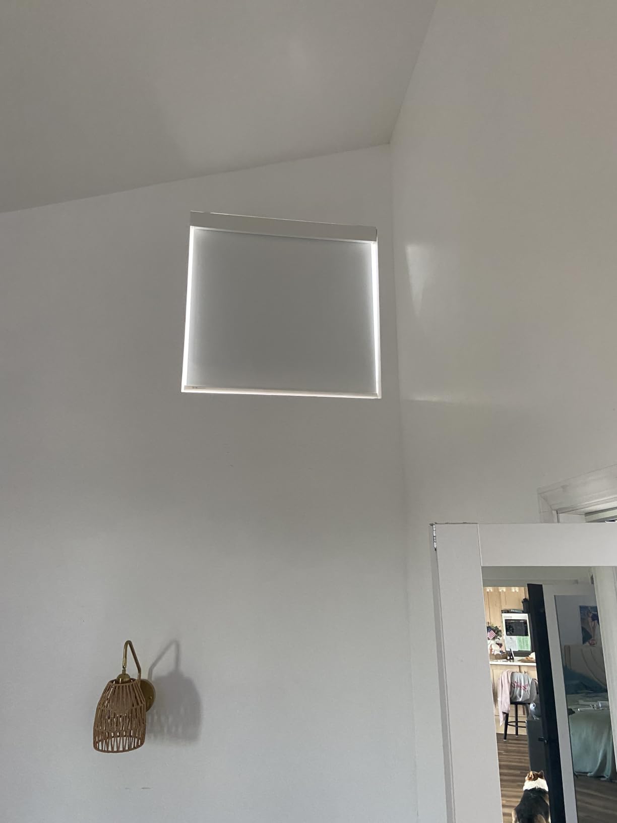 MANSNIXNo-Drill Motorized Blackout Blinds with Remote, White, 46