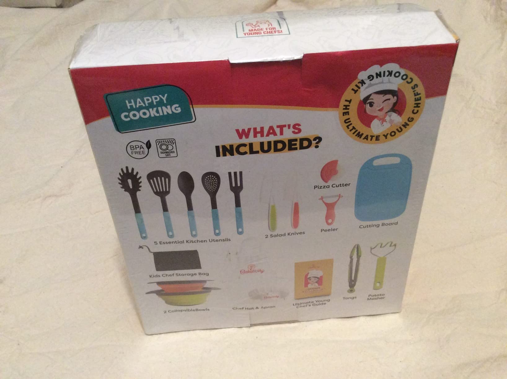 Baketivity Kids Cooking Set with Real Utensils & Kitchen Tool Guide customer photo 1