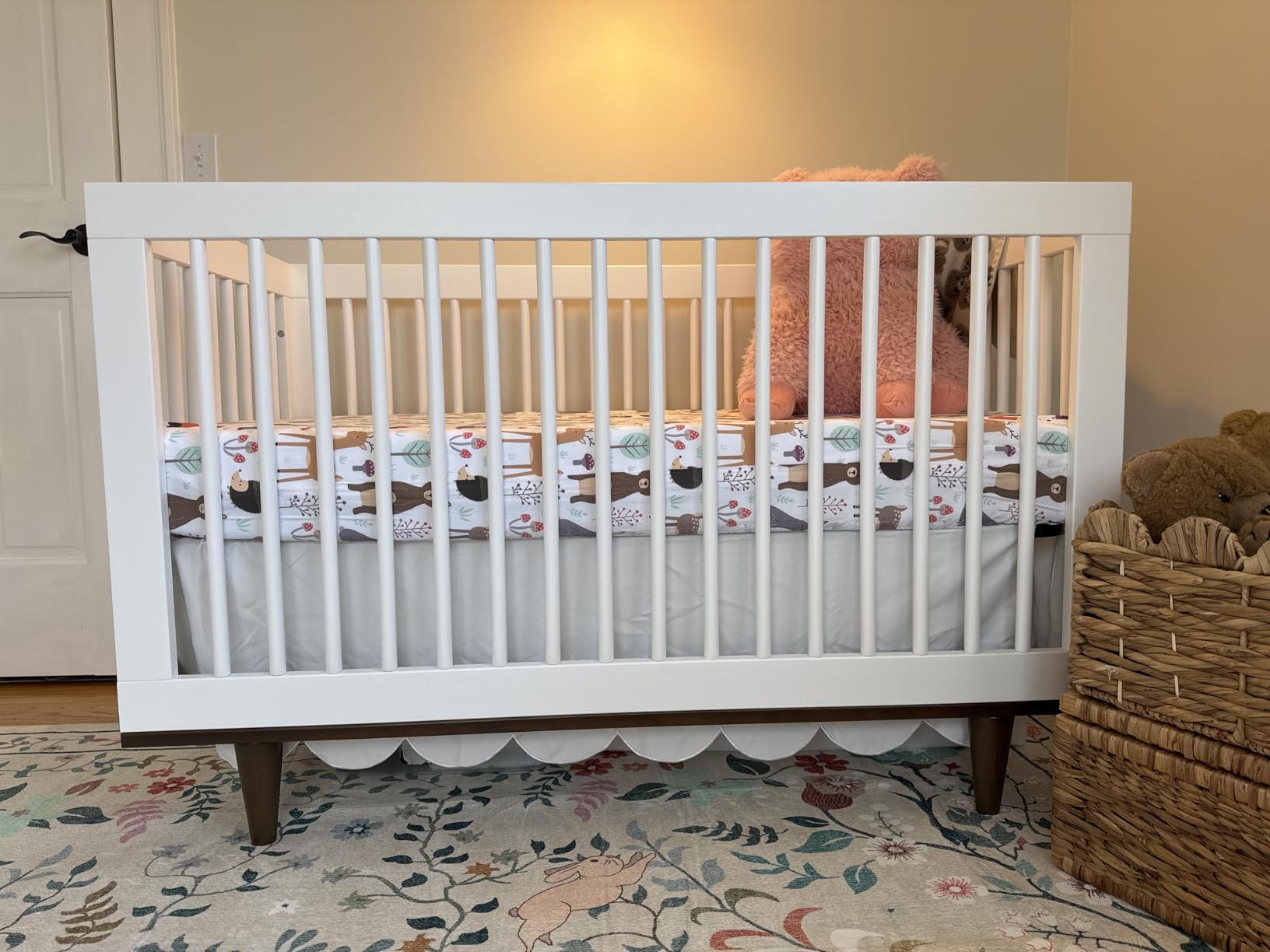 Babyletto Gelato 4-in-1 Baby Crib, Natural Walnut & Brushed Gold Feet customer photo 2