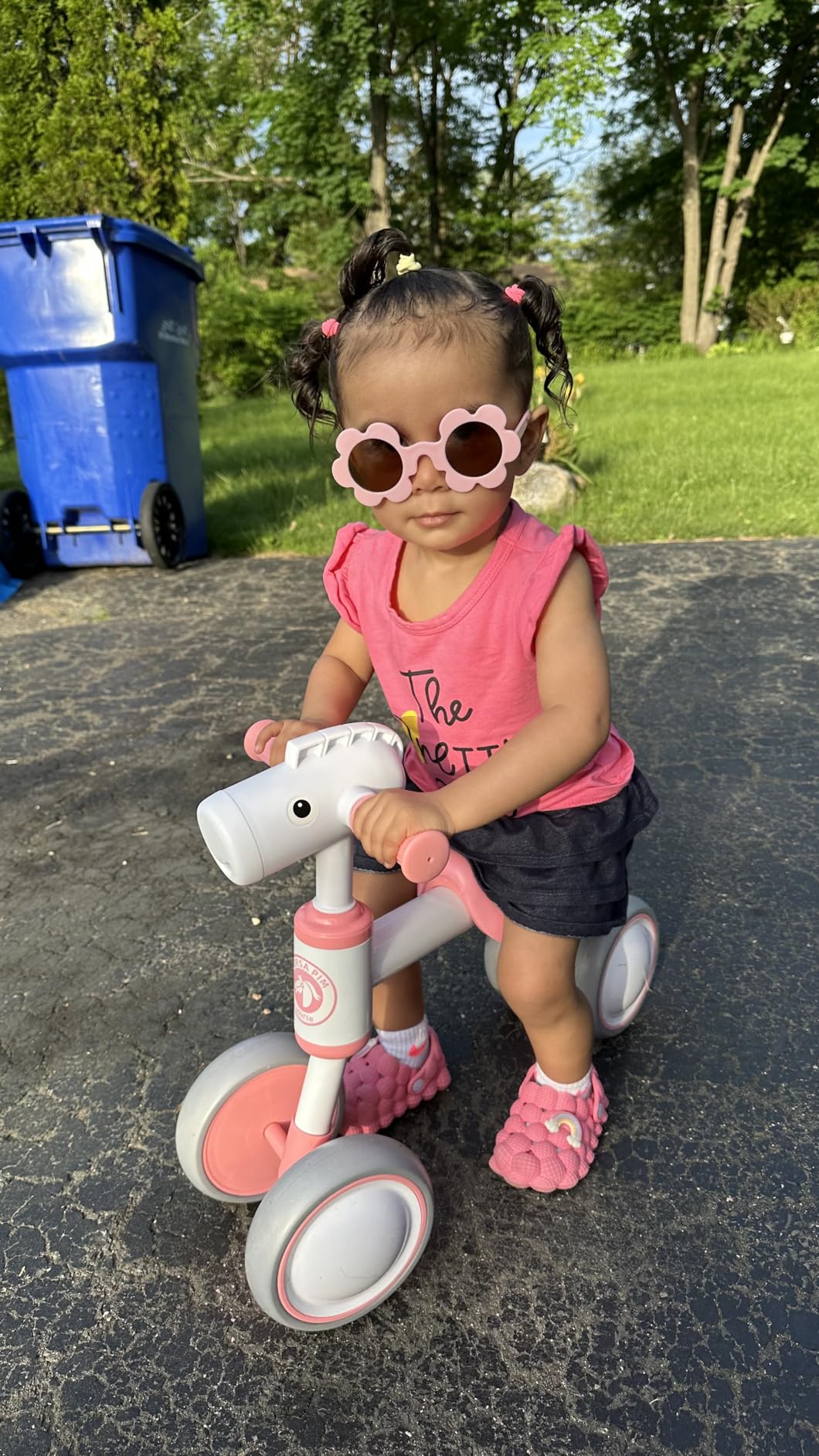 Baby Balance Bike for 1-2 Year Old Boy Girl, 4 Wheels No Pedal Toddler Bike customer photo 2