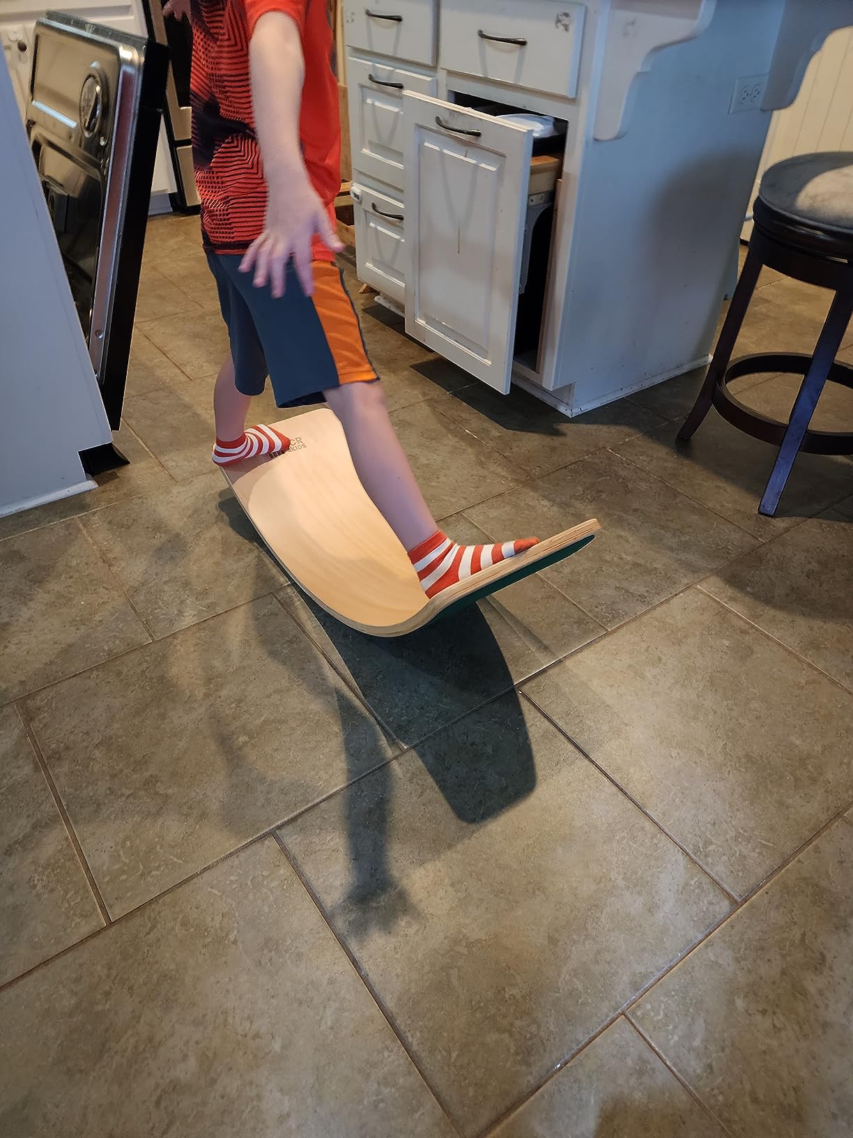 ECR4Kids Balance Board, Montessori Toy, Natural customer photo 2
