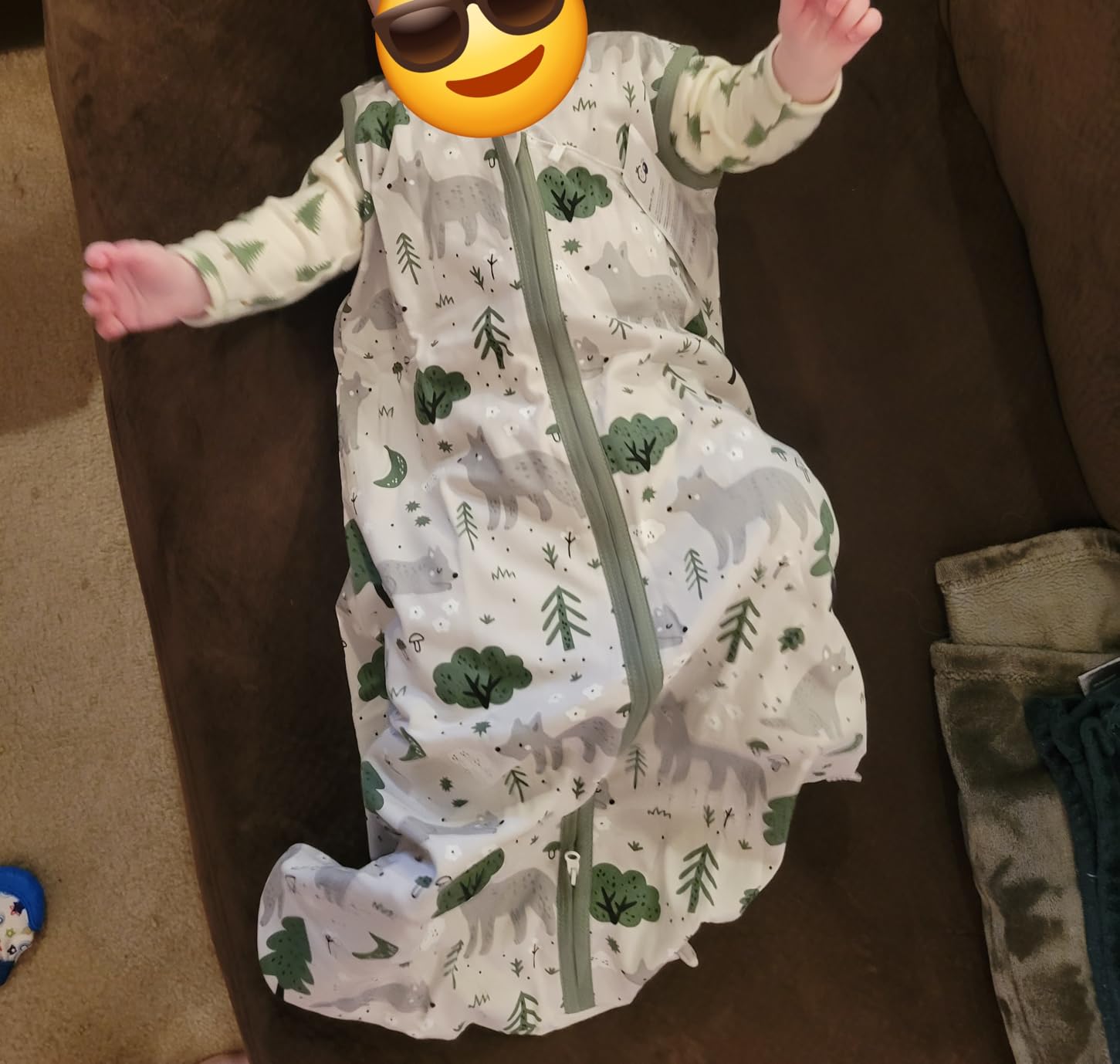 Yoofoss Baby Sleep Sack 0-6 Months 0.5 TOG Wearable Blanket 100% Cotton customer photo 2