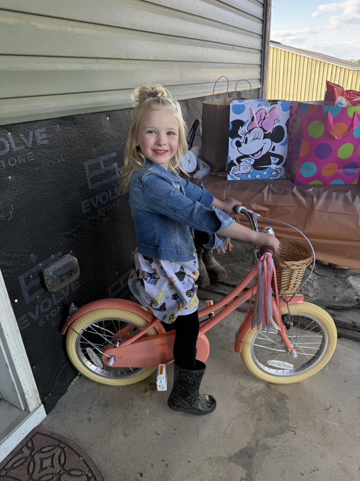 Glerc Little Molly 12-20 Inch Kids Retro Cruiser Bike for 2-13 Year Old with Wicker Basket & Training Wheels/Kickstand, Multiple Colors customer photo 2